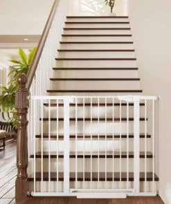 Puerta para bebés extra alta Cumbor de 36" -Blanco