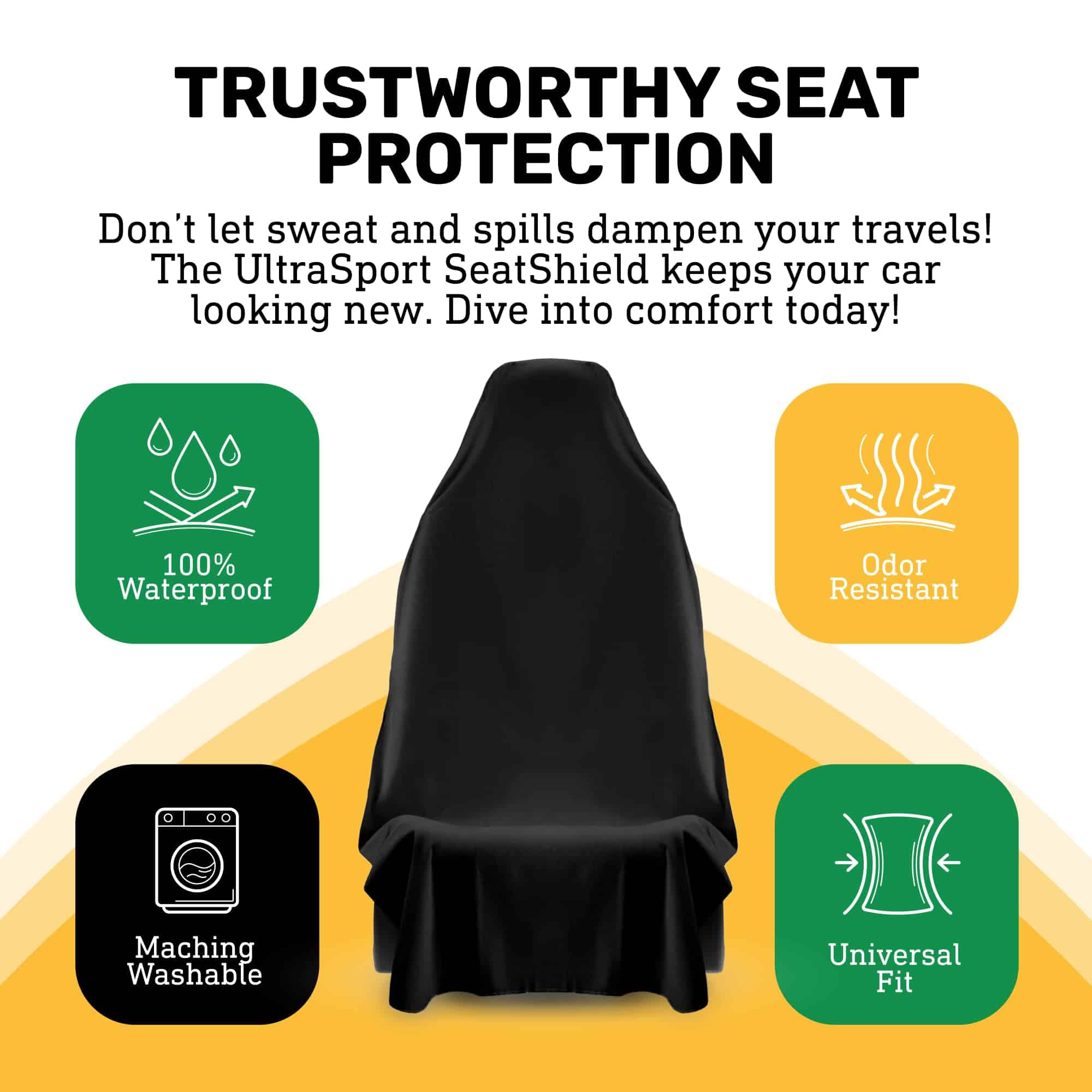 Cubierta del asiento delantero UltraSport, Ajuste - Imagen 3