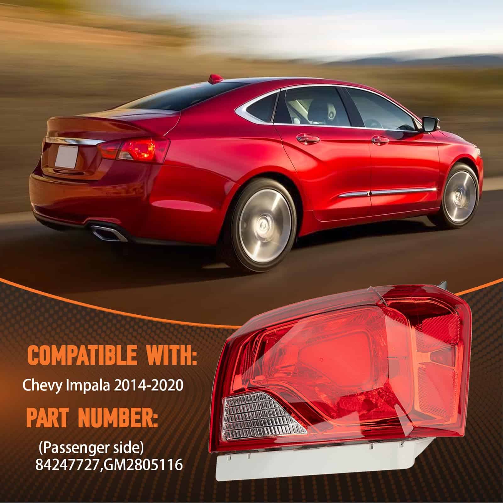 Luces traseras Autoverve para Chevy Impala 2014 2015 2016 - Imagen 8