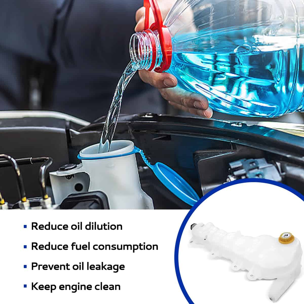 Tanque de Refrigerante Resistente con Tapa para - Imagen 7