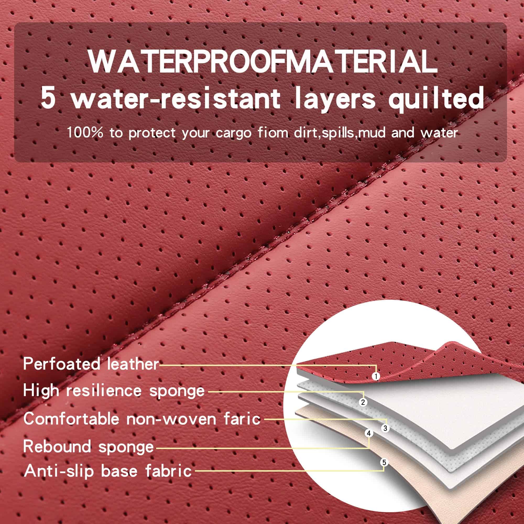 Cubiertas de asiento de coche de cuero sintético de - Imagen 7