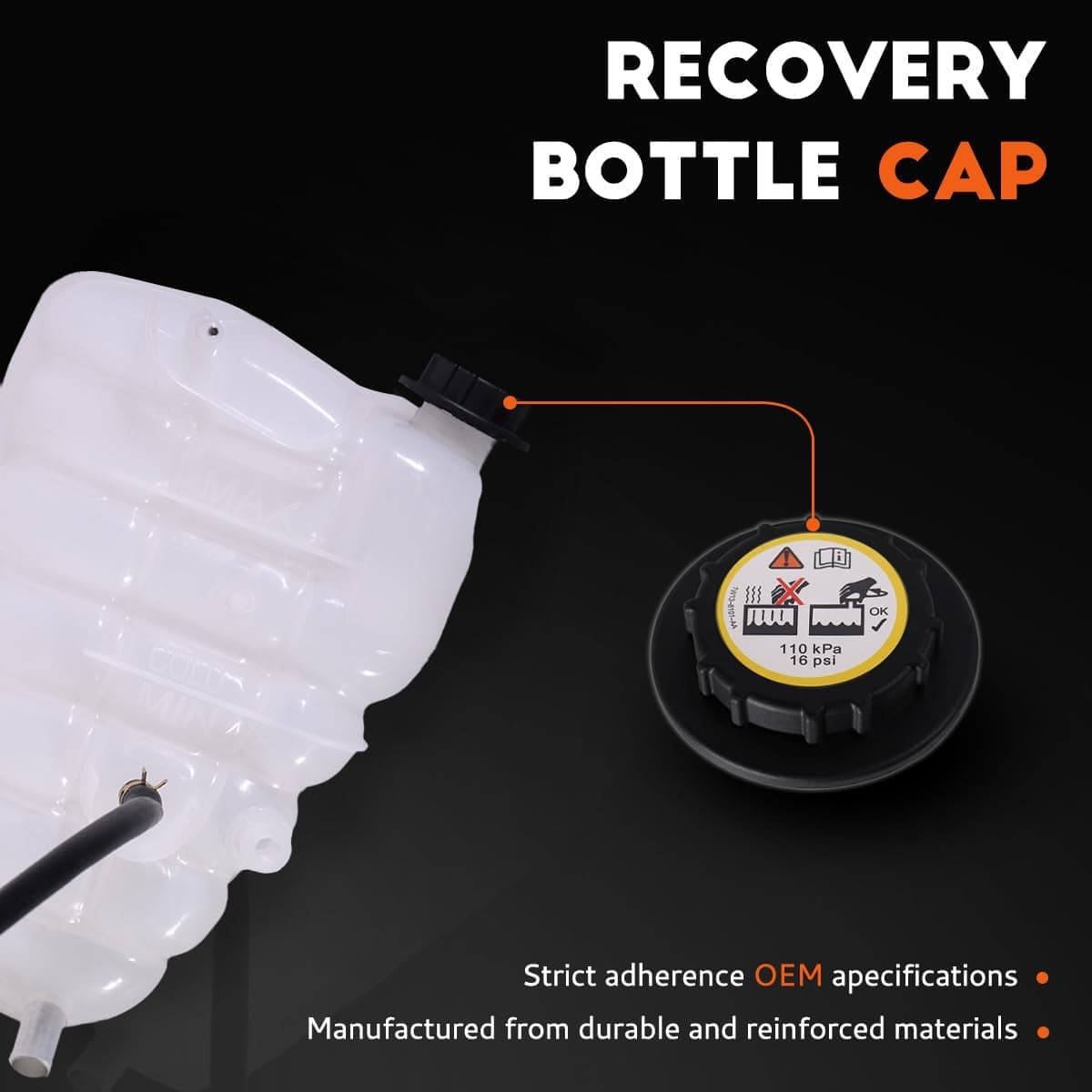 Tanque de refrigerante del motor con tapa para radiador - Imagen 5