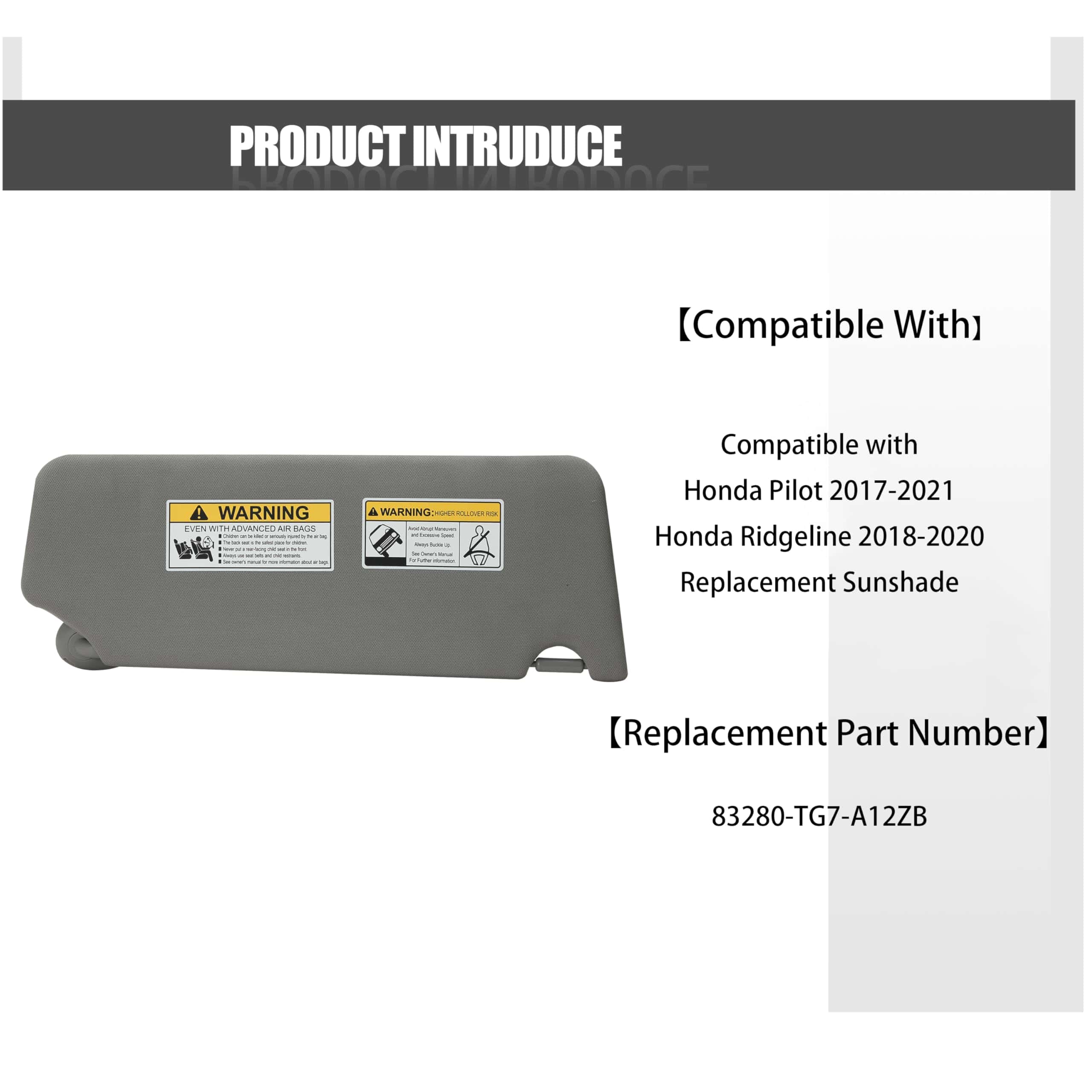 FITIPICI Visera del lado izquierdo del conductor Compatible - Imagen 4