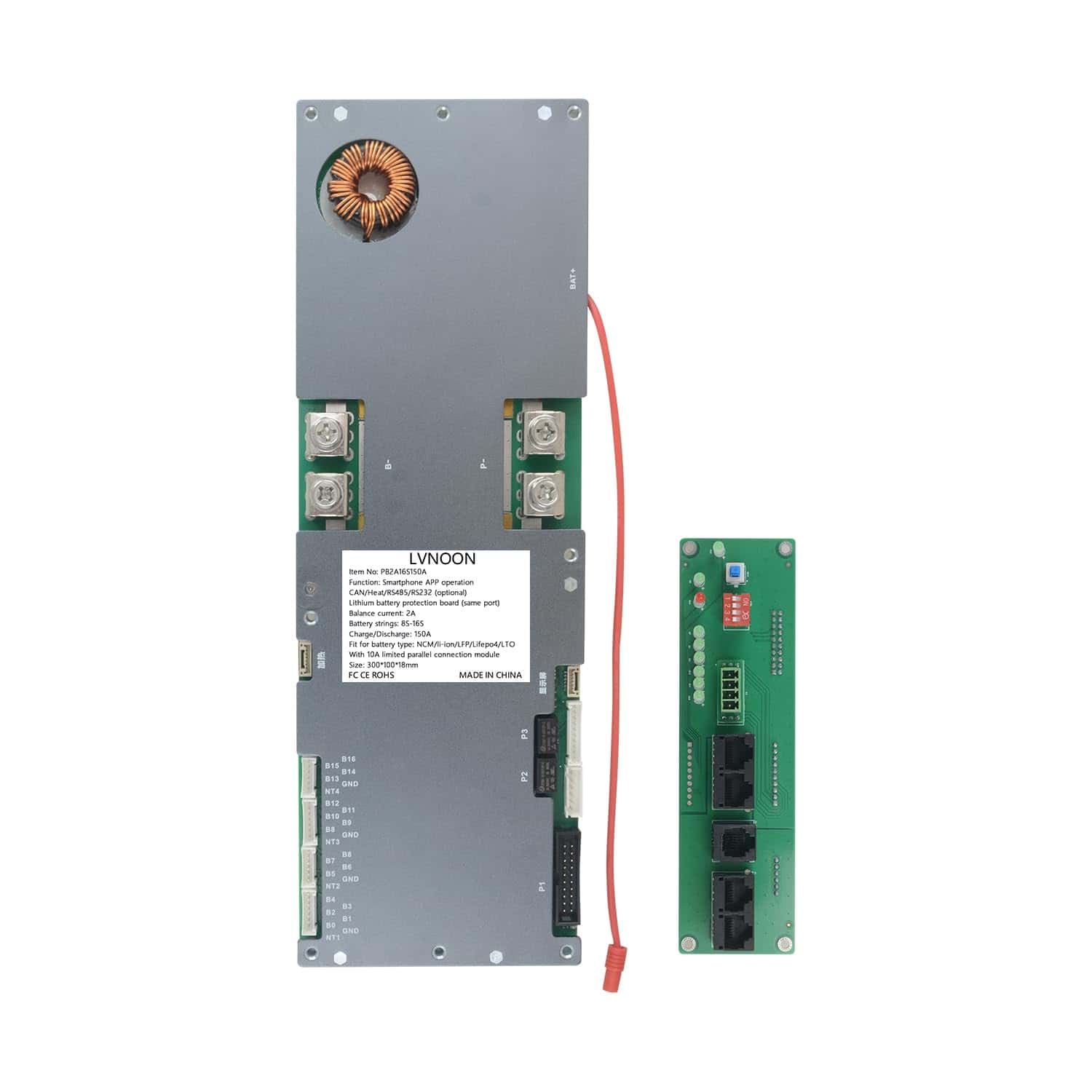 LVNOON PB1A2A Smart Active Inverter BMS con -Gris/verde