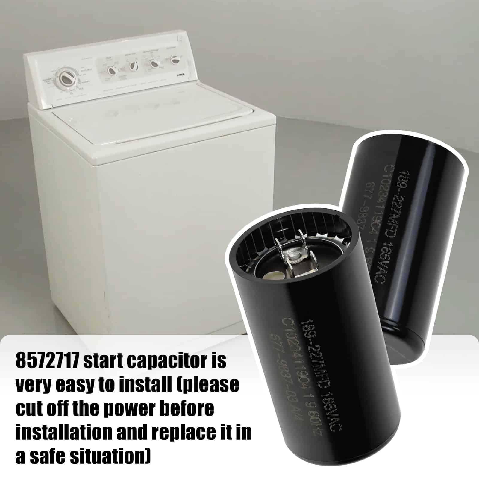 Greatshow 8572717 Capacitor de Arranque para Lavadora - Imagen 8