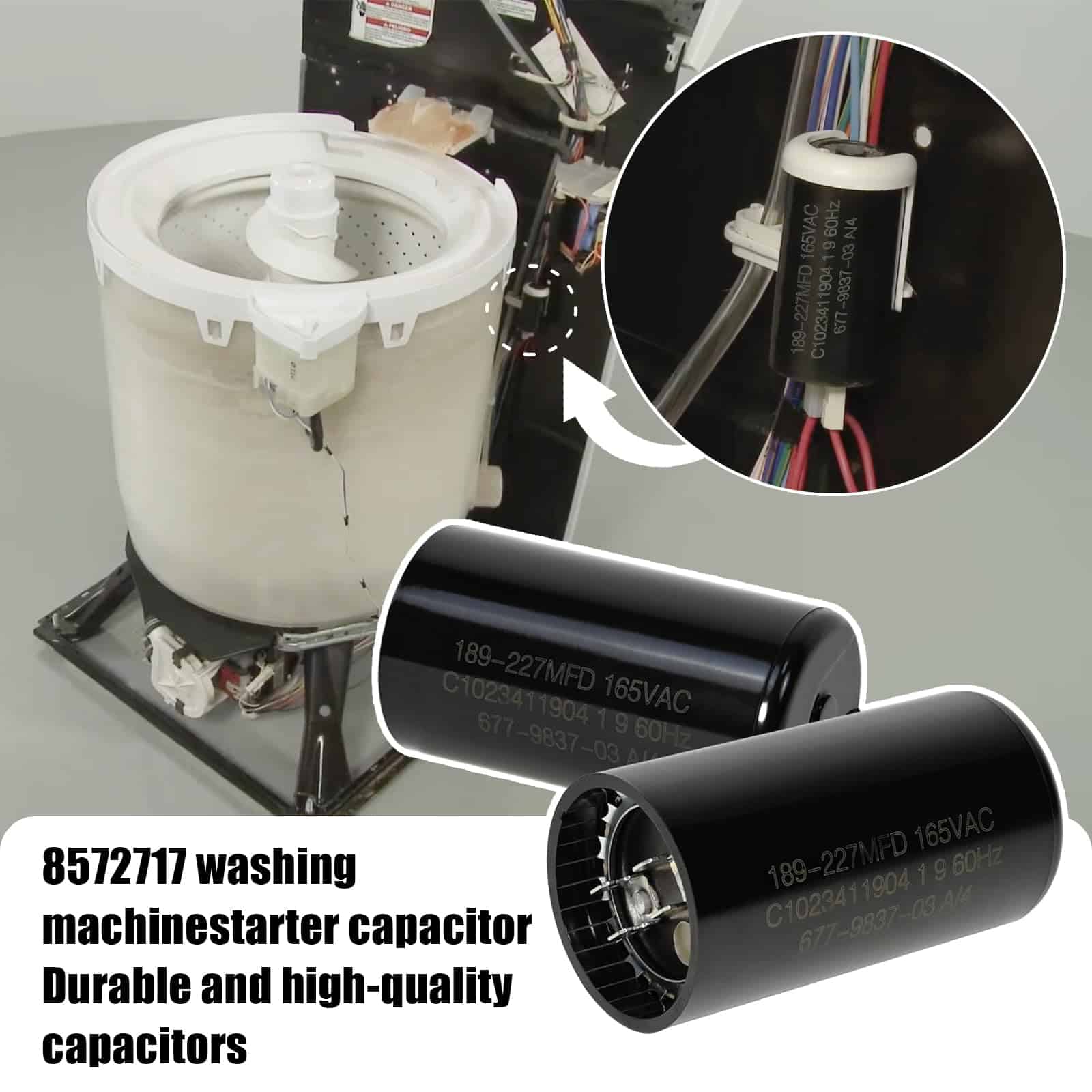 Greatshow 8572717 Capacitor de Arranque para Lavadora - Imagen 6