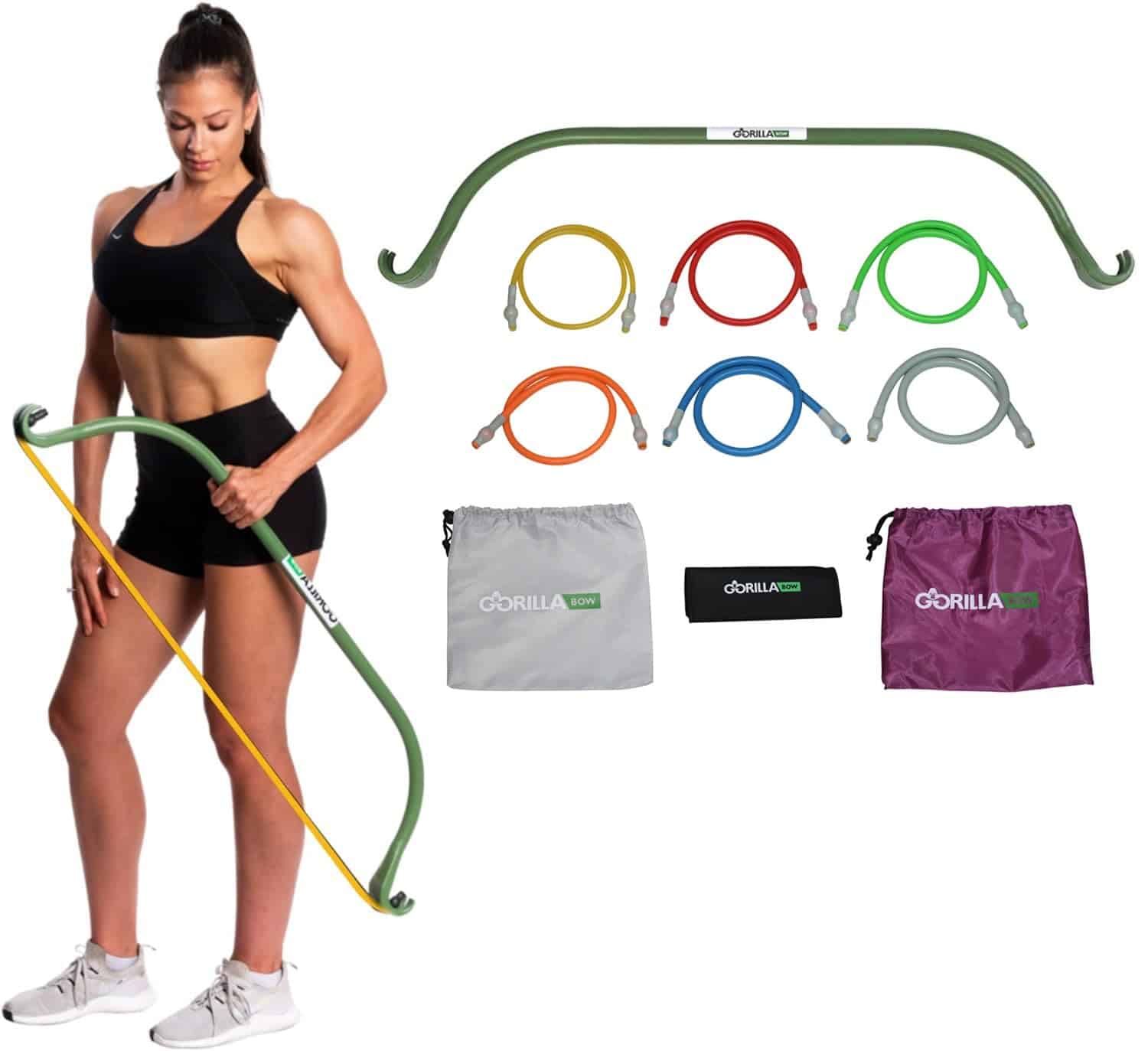 Arco de Ejercicio Lite Gorilla Bow con Bandas de -Verde - Imagen 10