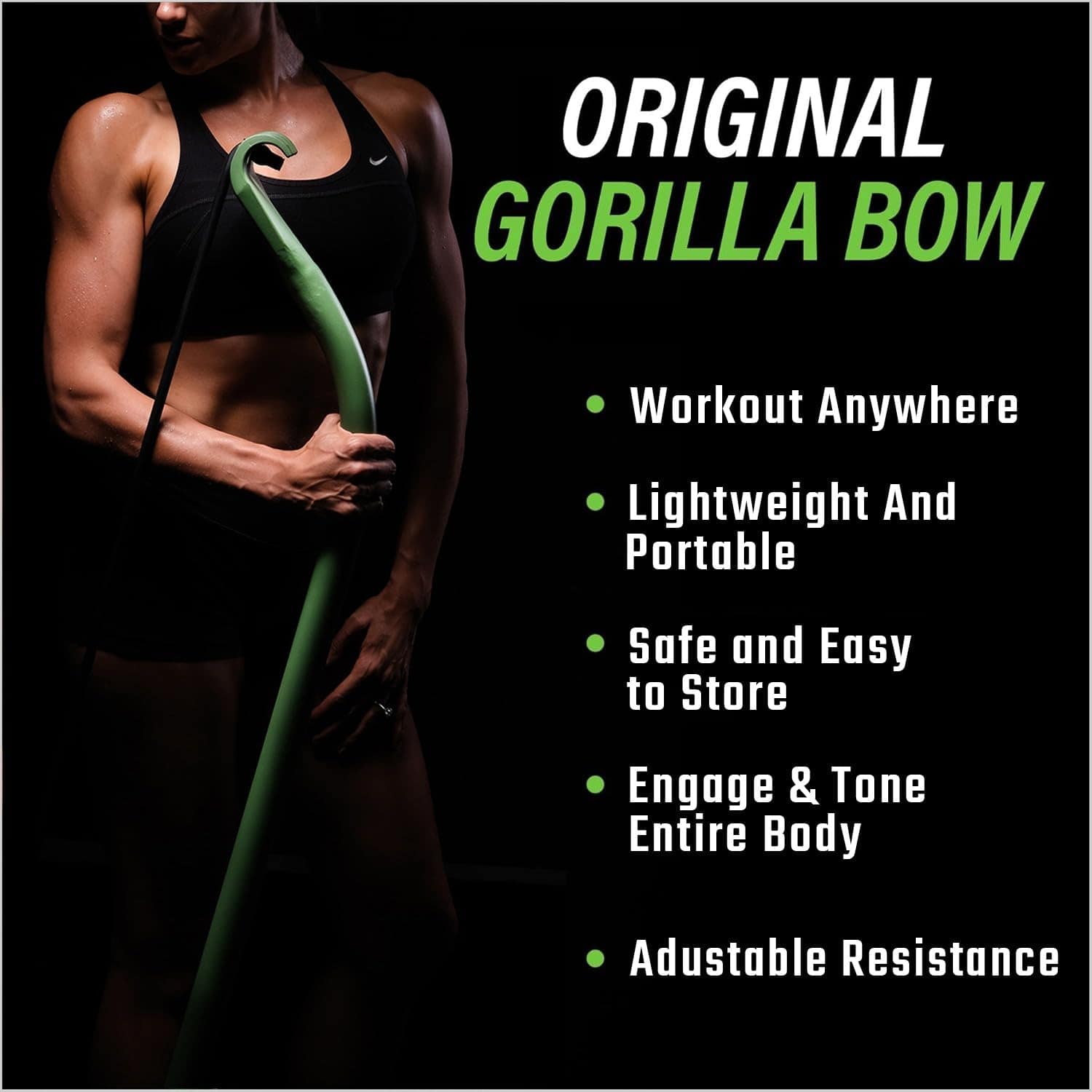 Arco de Ejercicio Lite Gorilla Bow con Bandas de -Negro - Imagen 7