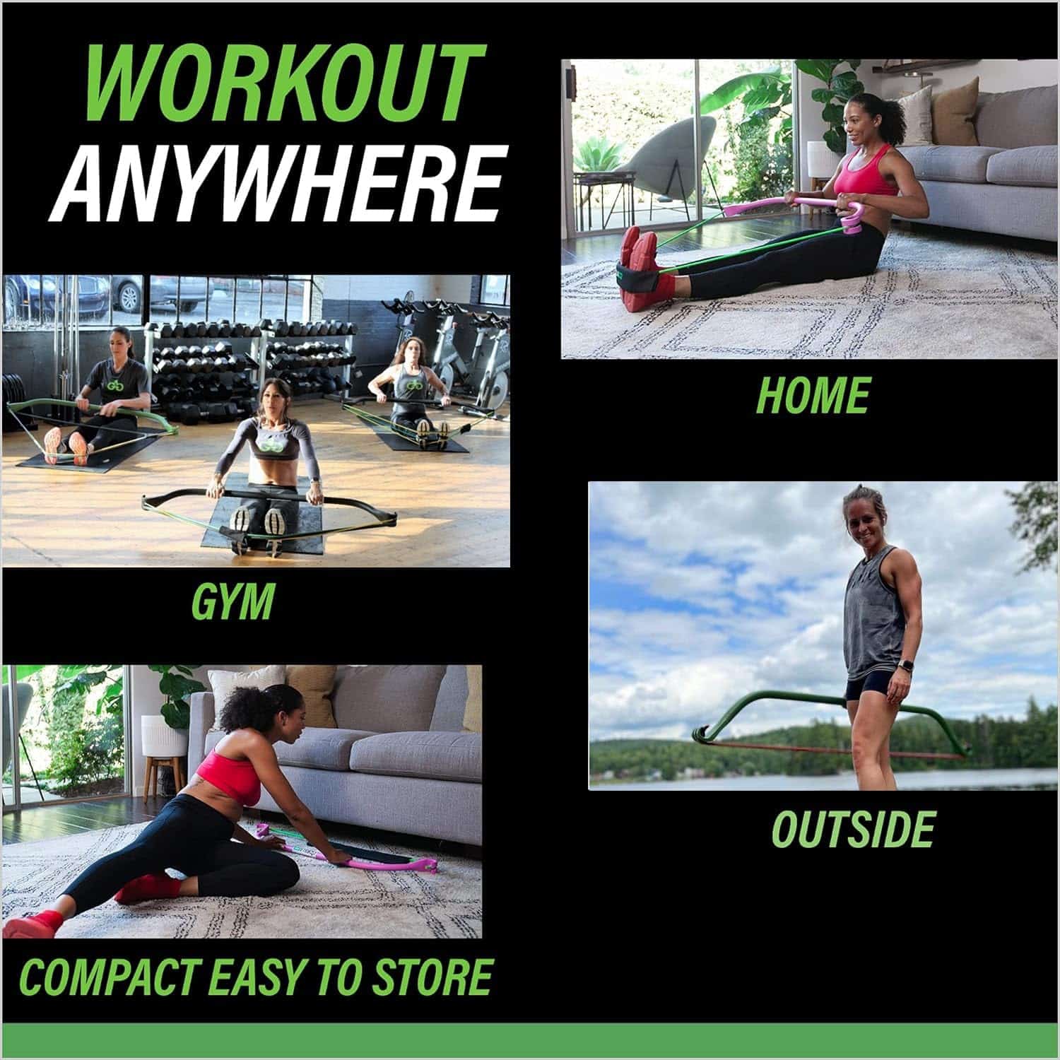 Arco de Ejercicio Lite Gorilla Bow con Bandas de -Negro - Imagen 5