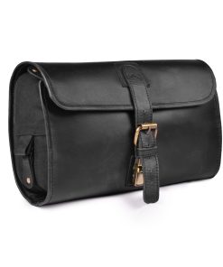 Bolso de aseo de cuero colgante Leather Village para