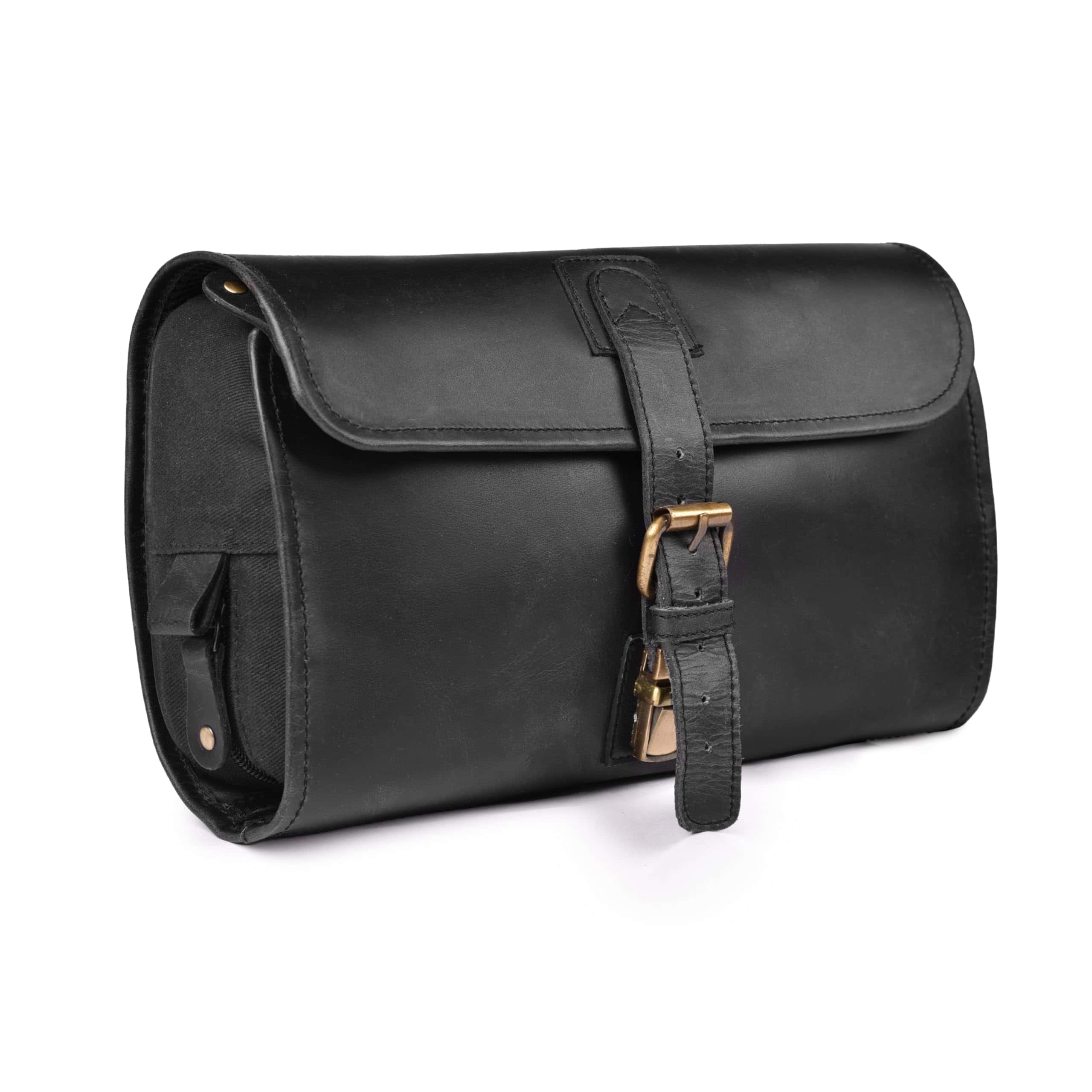 Bolso de aseo de cuero colgante Leather Village para