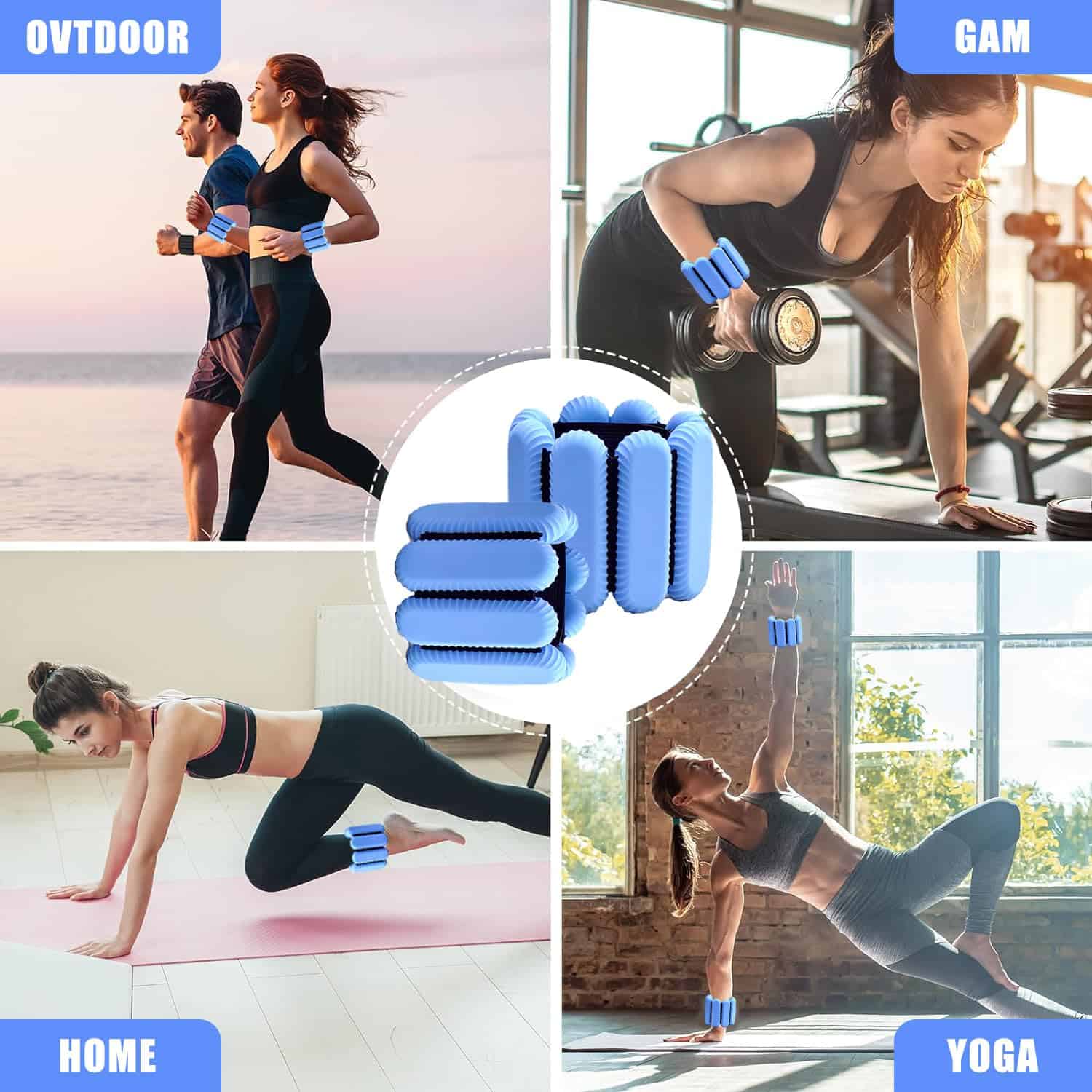 Pesas de muñeca y tobillo para mujeres de Pilates, Juego de - Imagen 7