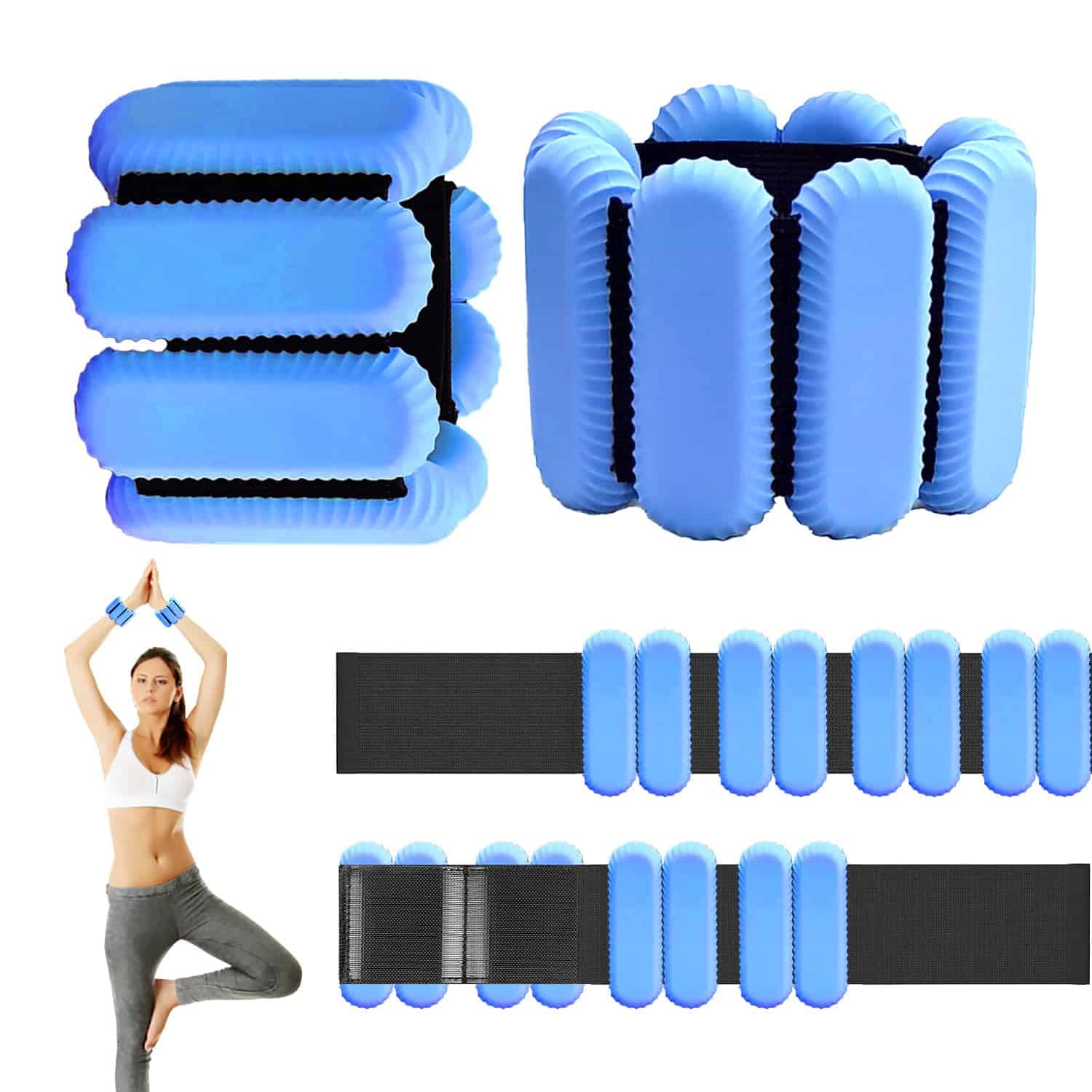 Pesas de muñeca y tobillo para mujeres de Pilates, Juego de