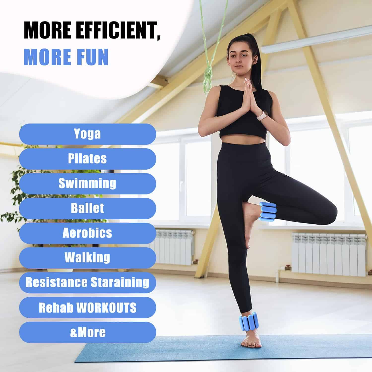 Pesas de muñeca y tobillo para mujeres de Pilates, Juego de - Imagen 5