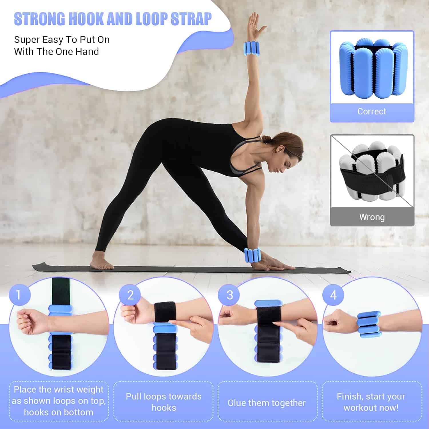 Pesas de muñeca y tobillo para mujeres de Pilates, Juego de - Imagen 8