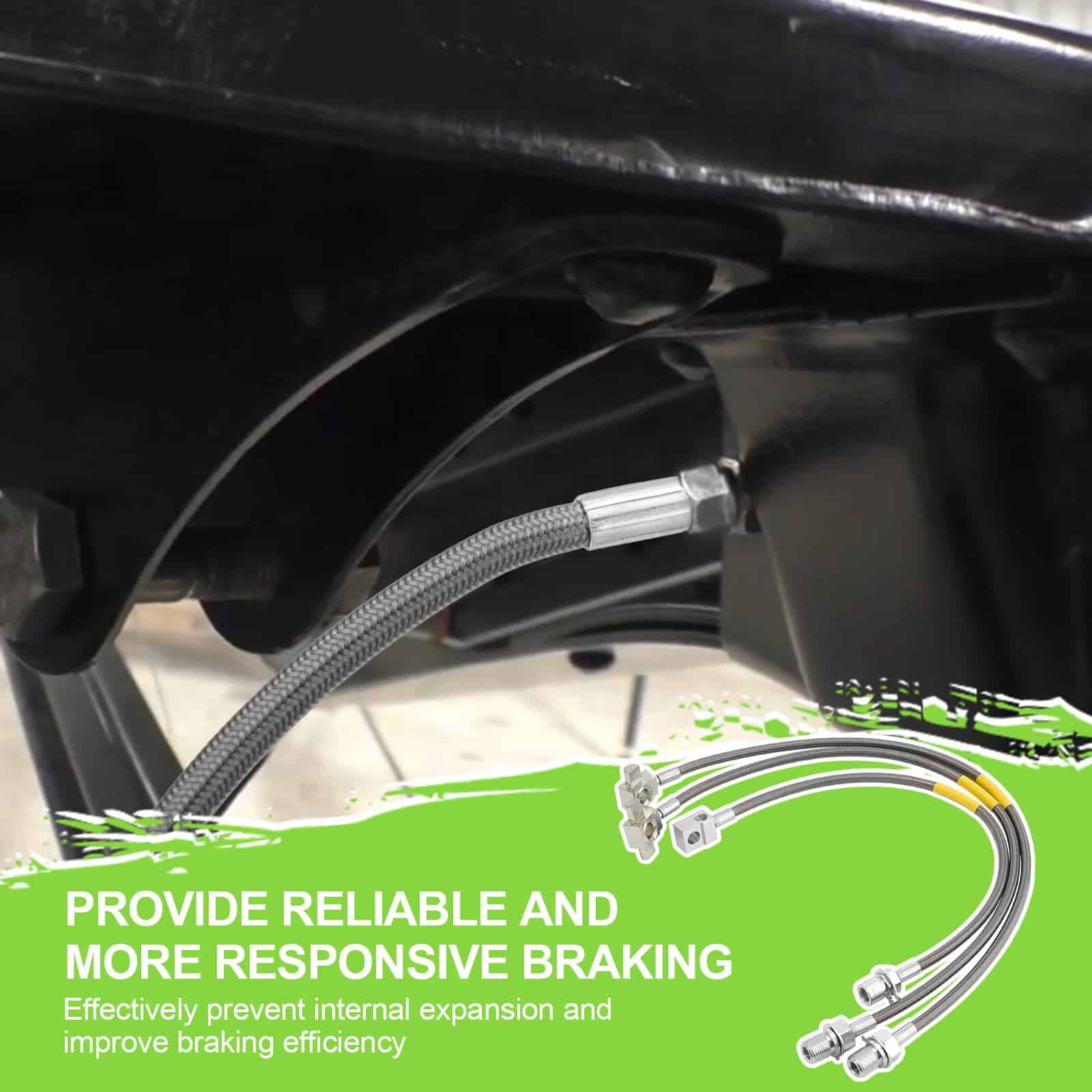 Racewill Juego de 3 líneas de freno delanteras y traseras - Imagen 4