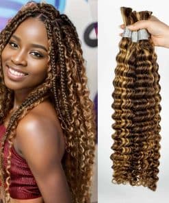 Cabello trenzado humano 4/27 Honey Blonde 18 pulgadas 100g