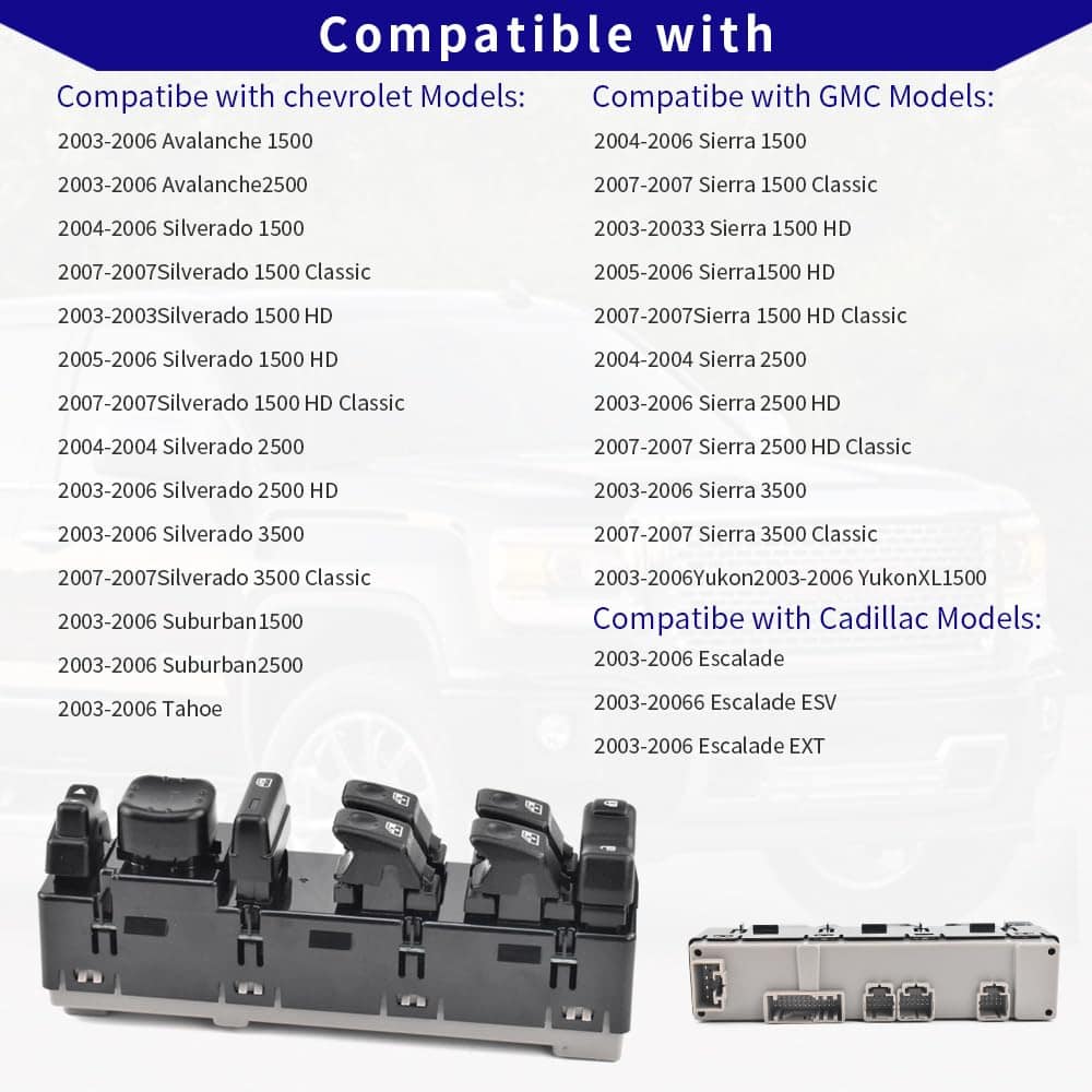 15883320 Interruptor principal de ventana eléctrica - Imagen 4