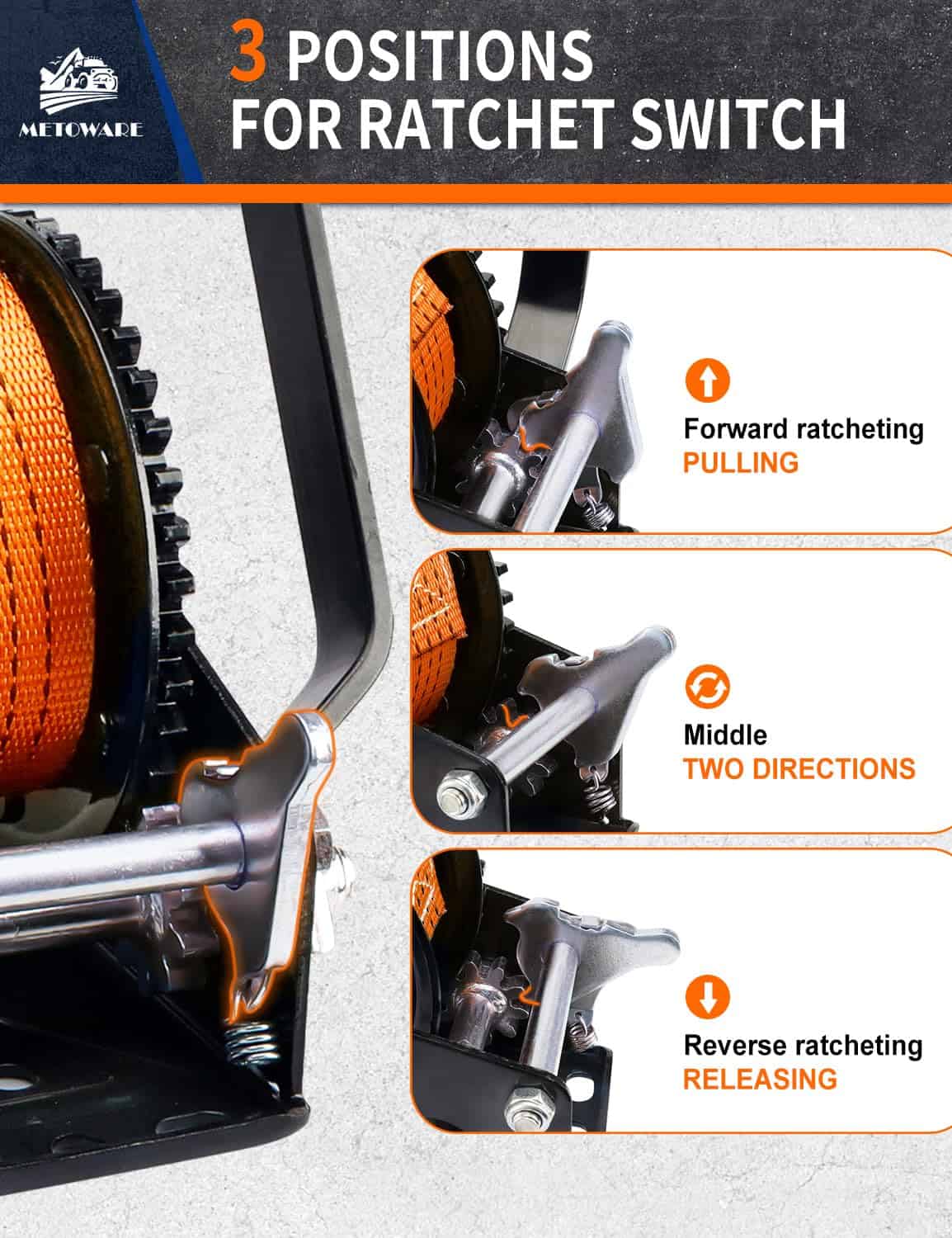 Gancho de Remolque METOWARE de Barco con capacidad de 1600 - Imagen 4