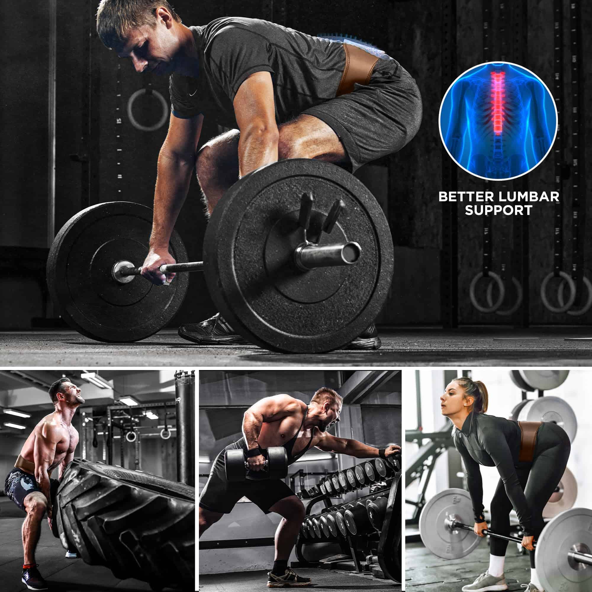 Cinturón de Levantamiento de Pesas WYOX -Marrón - Imagen 9