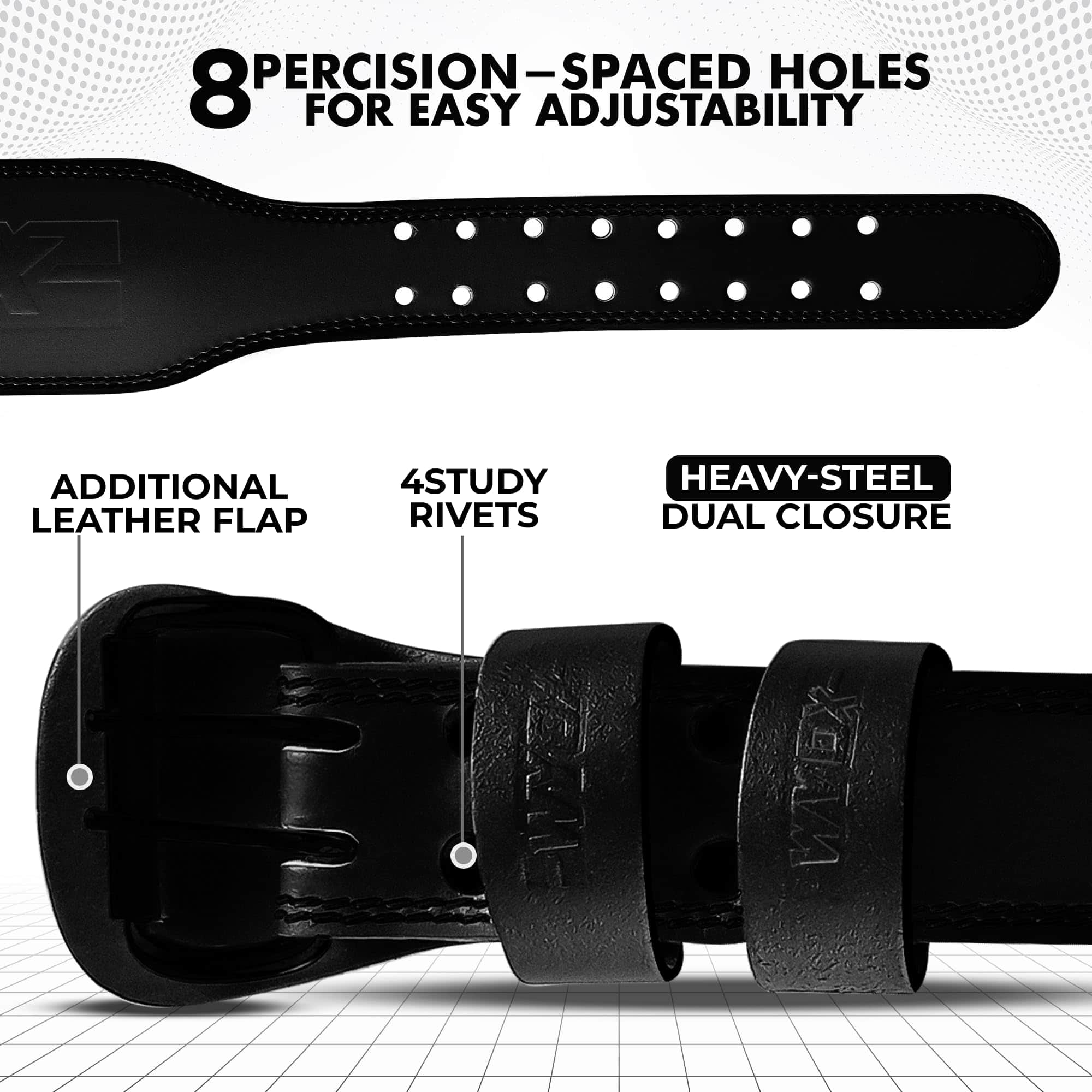 Cinturón de Levantamiento de Pesas WYOX -Negro - Imagen 6