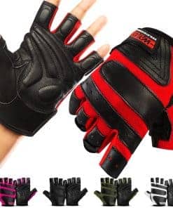 Guantes de Levantamiento de Pesas WYOX -Rojo