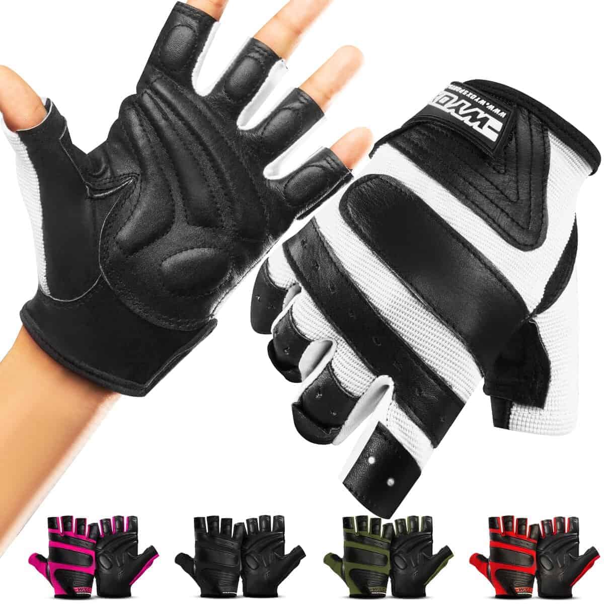 Guantes de Levantamiento de Pesas WYOX -Blanco