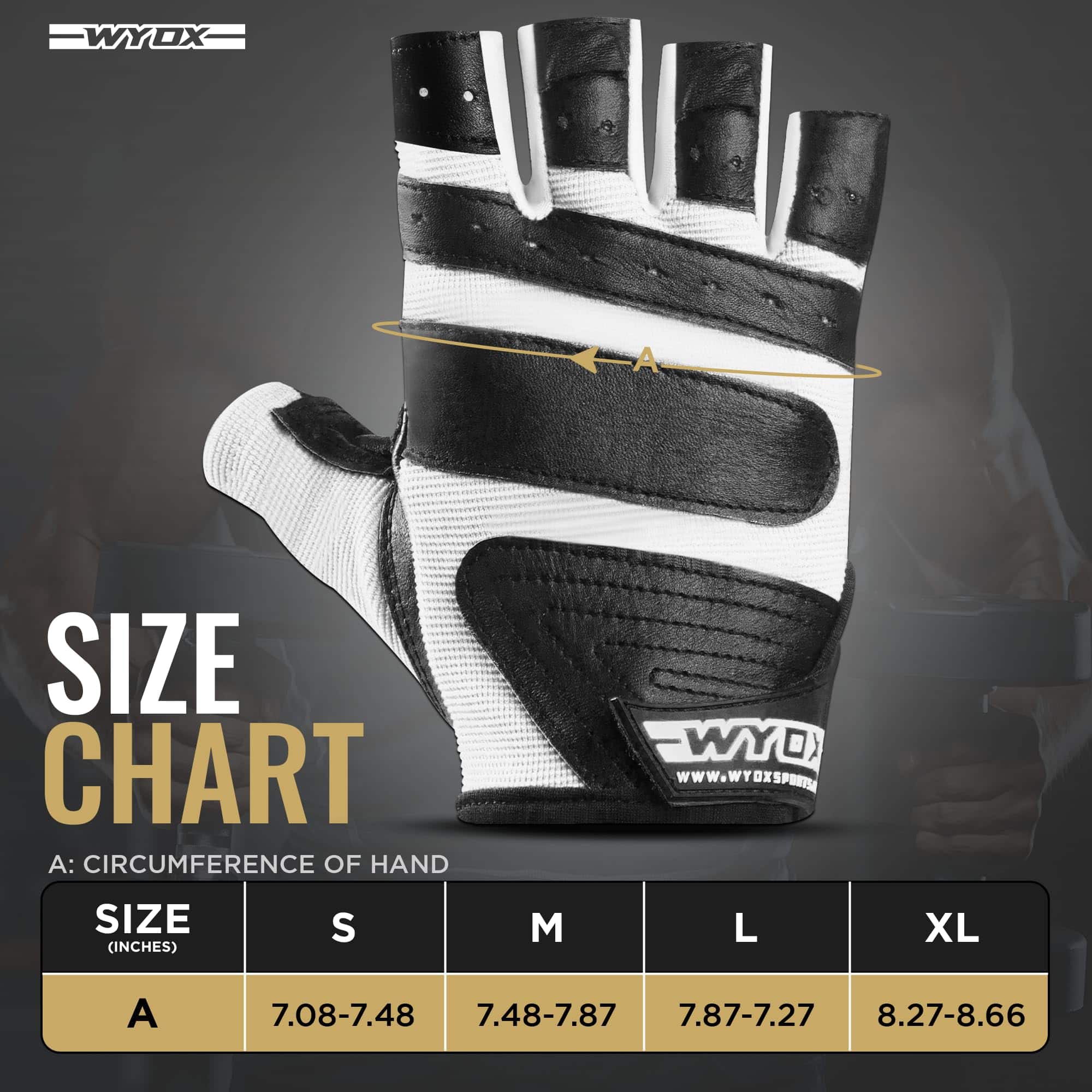 Guantes de Levantamiento de Pesas WYOX -Blanco - Imagen 5