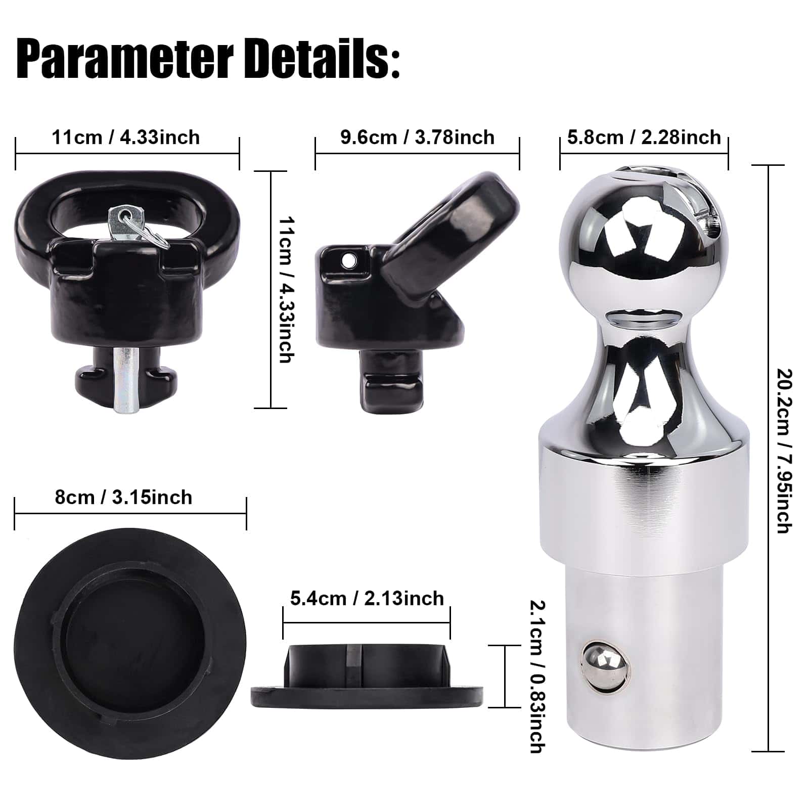 Kit de bola de enganche Gooseneck 38K 2-5/16 pulgadas - Imagen 7