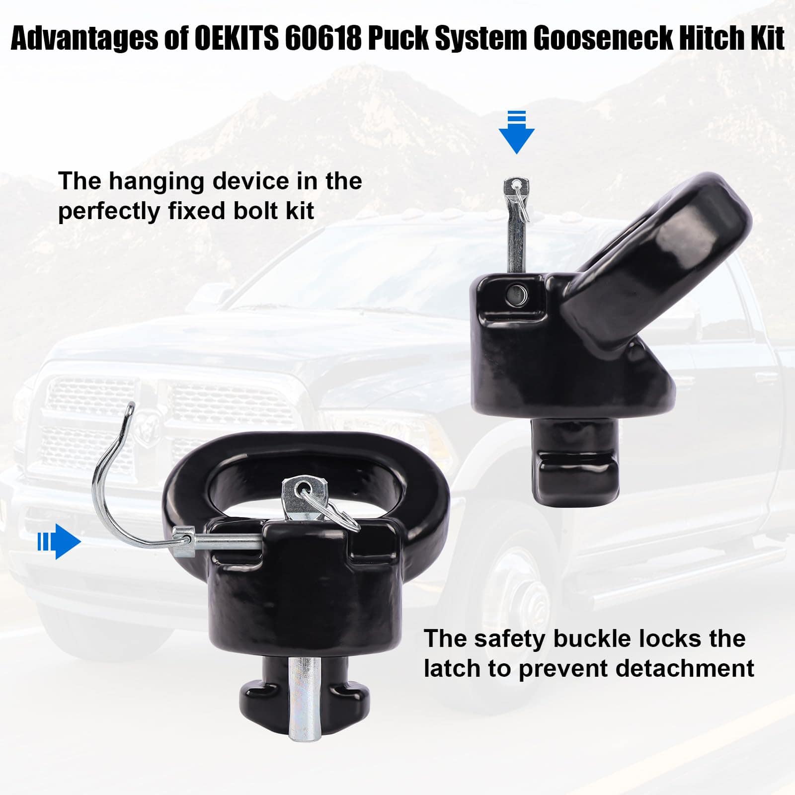 Kit de bola de enganche Gooseneck 38K 2-5/16 pulgadas - Imagen 5