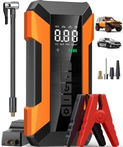 Arrancador de Coche MEUCI con Compresor de Aire, Arrancador