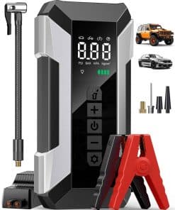 Arrancador de Coche MEUCI con Compresor de Aire, Arrancador