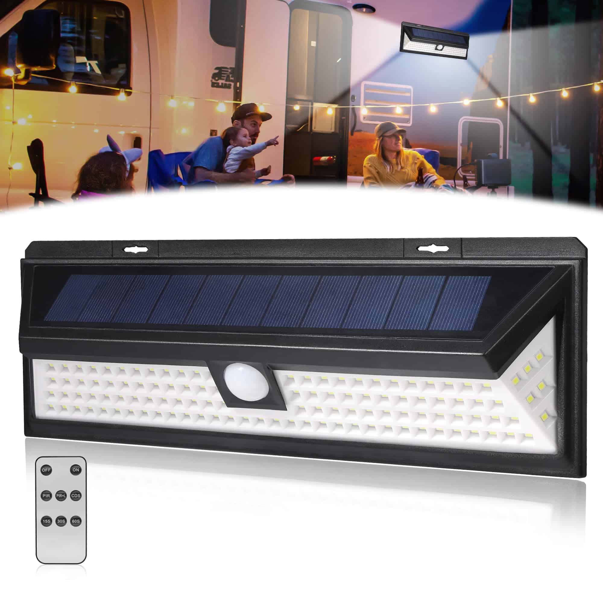 Narati Luz Solar para Porche de RV con Ángulo Amplio de