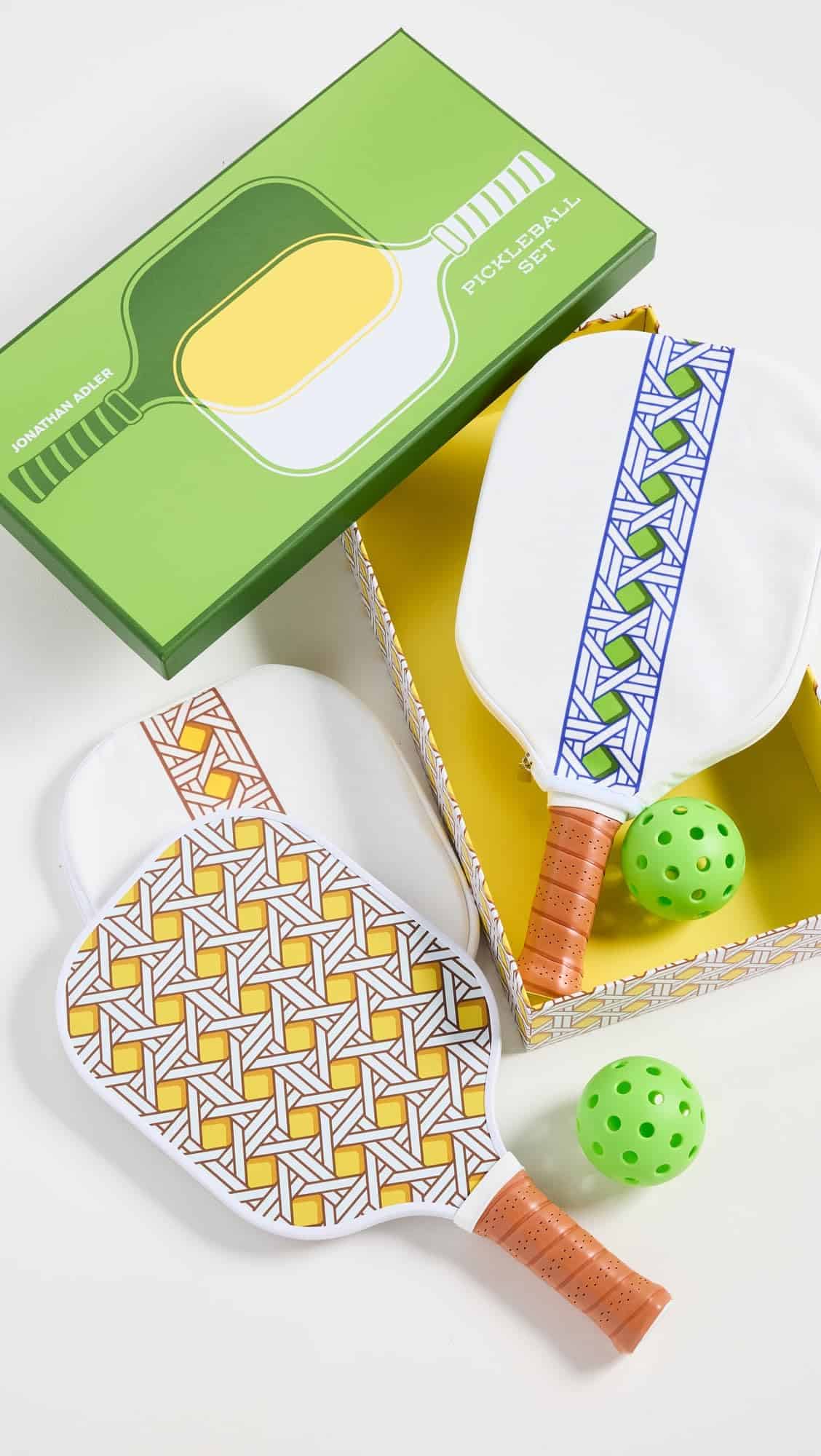Set de Pickleball Basketweave Jonathan Adler para Mujer, - Imagen 4
