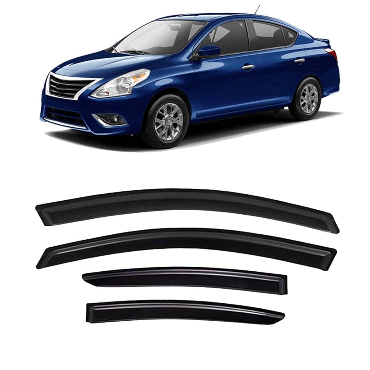 Deflector de ventana lateral Wensdy 4pcs, Desviador de