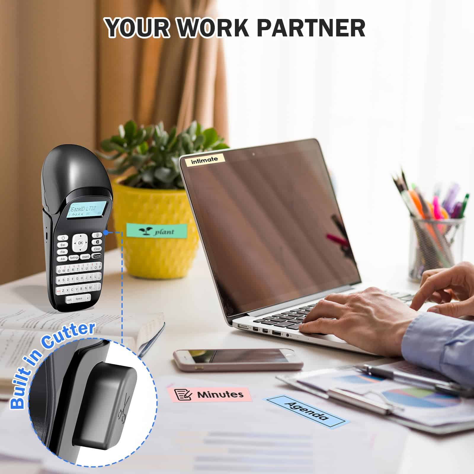 EazeID Label Makers, Máquina de Etiquetado con Cintas, - Imagen 9