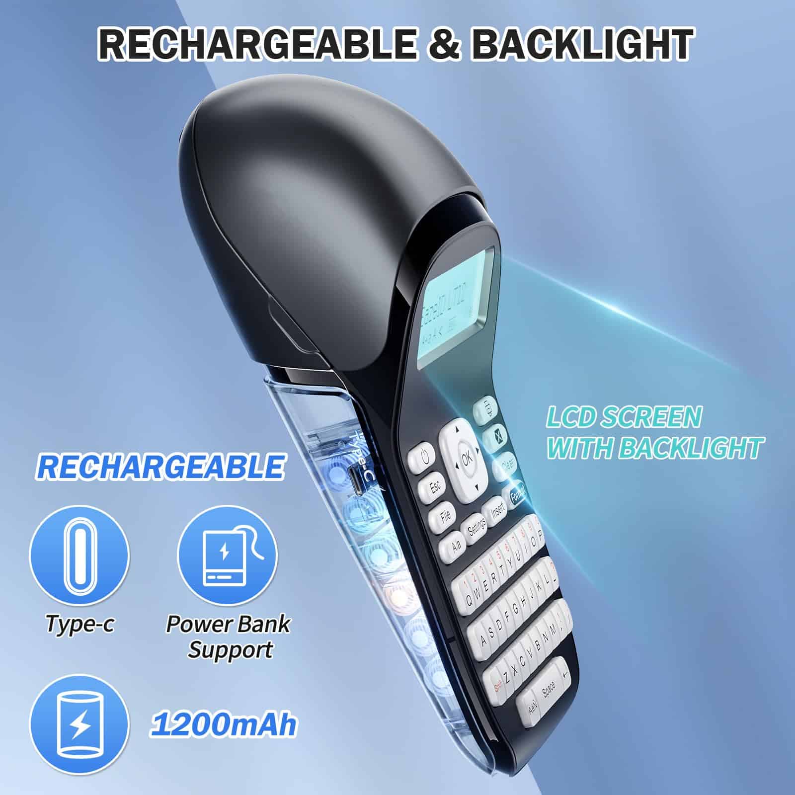 EazeID Label Makers, Máquina de Etiquetado con Cintas, - Imagen 5