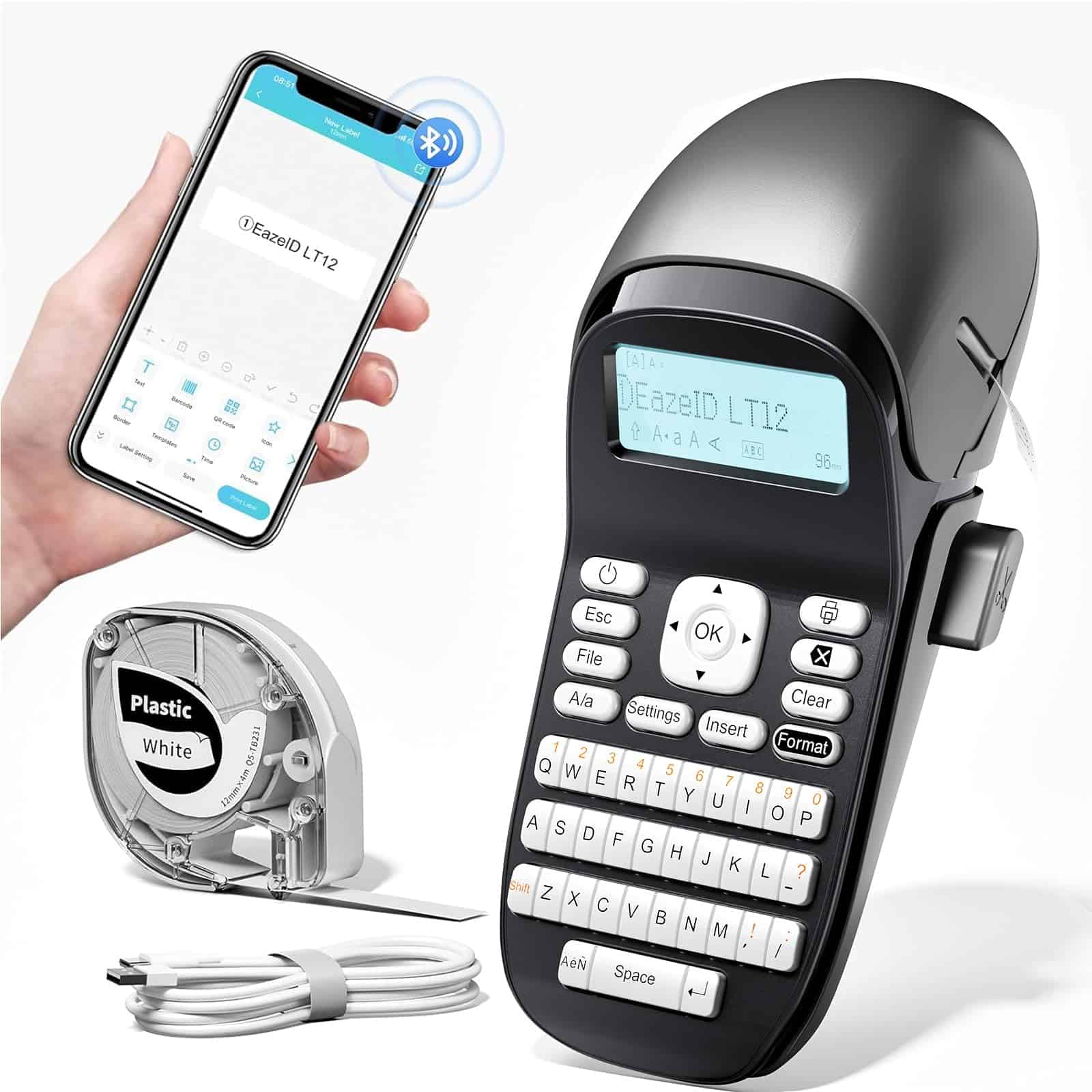 EazeID Label Makers, Máquina de Etiquetado con Cintas,