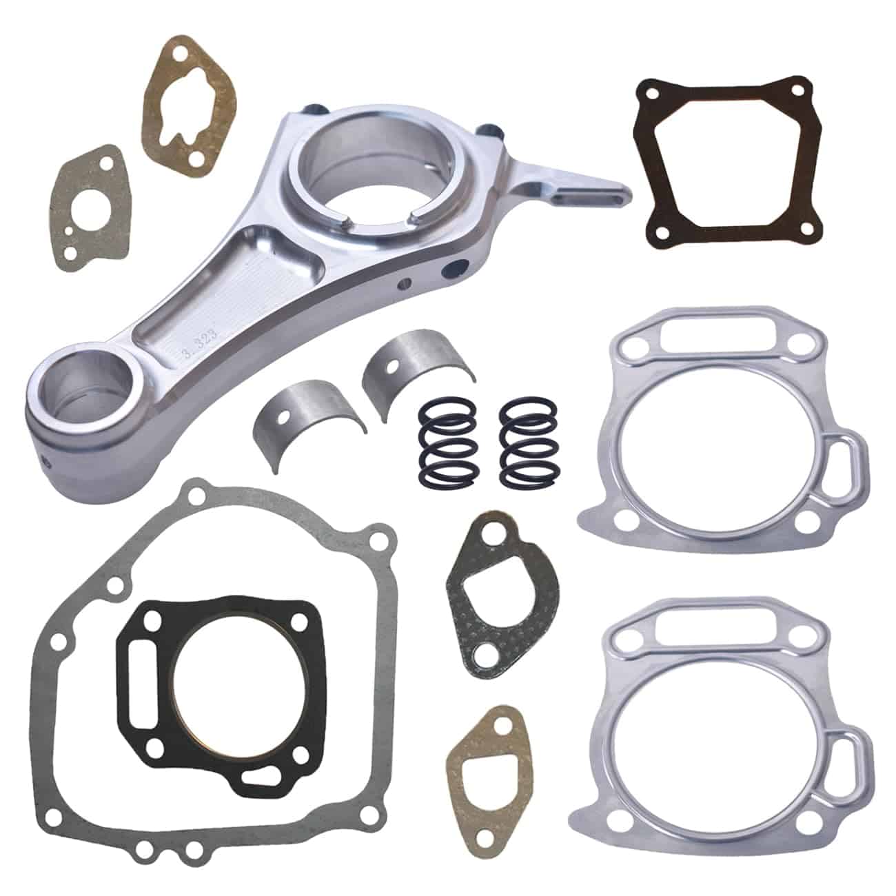 Bielas de aluminio billet de 3.323" +020 con kit de