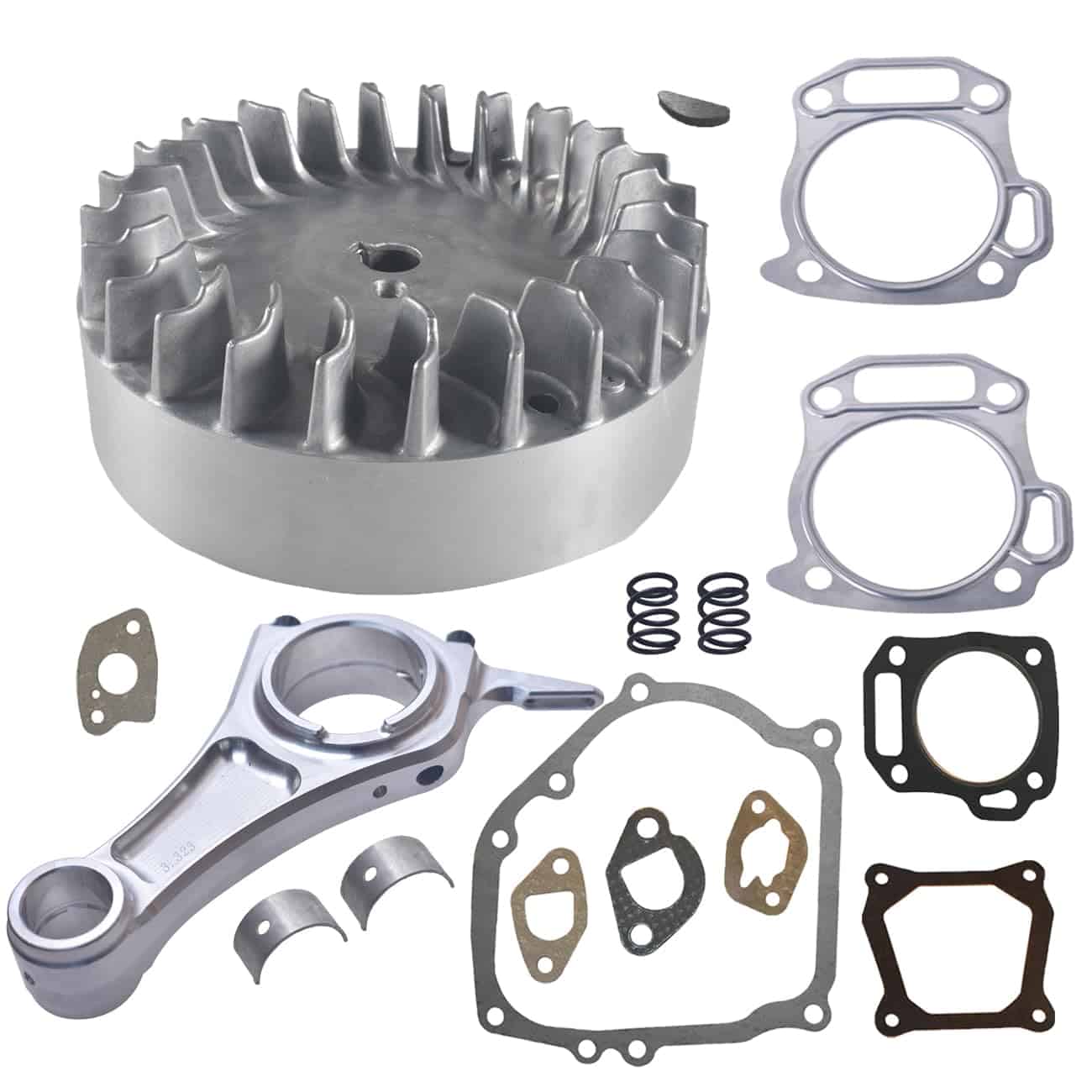 Kit de Biela de Aluminio Billet de 3.323" +020 y Volante de