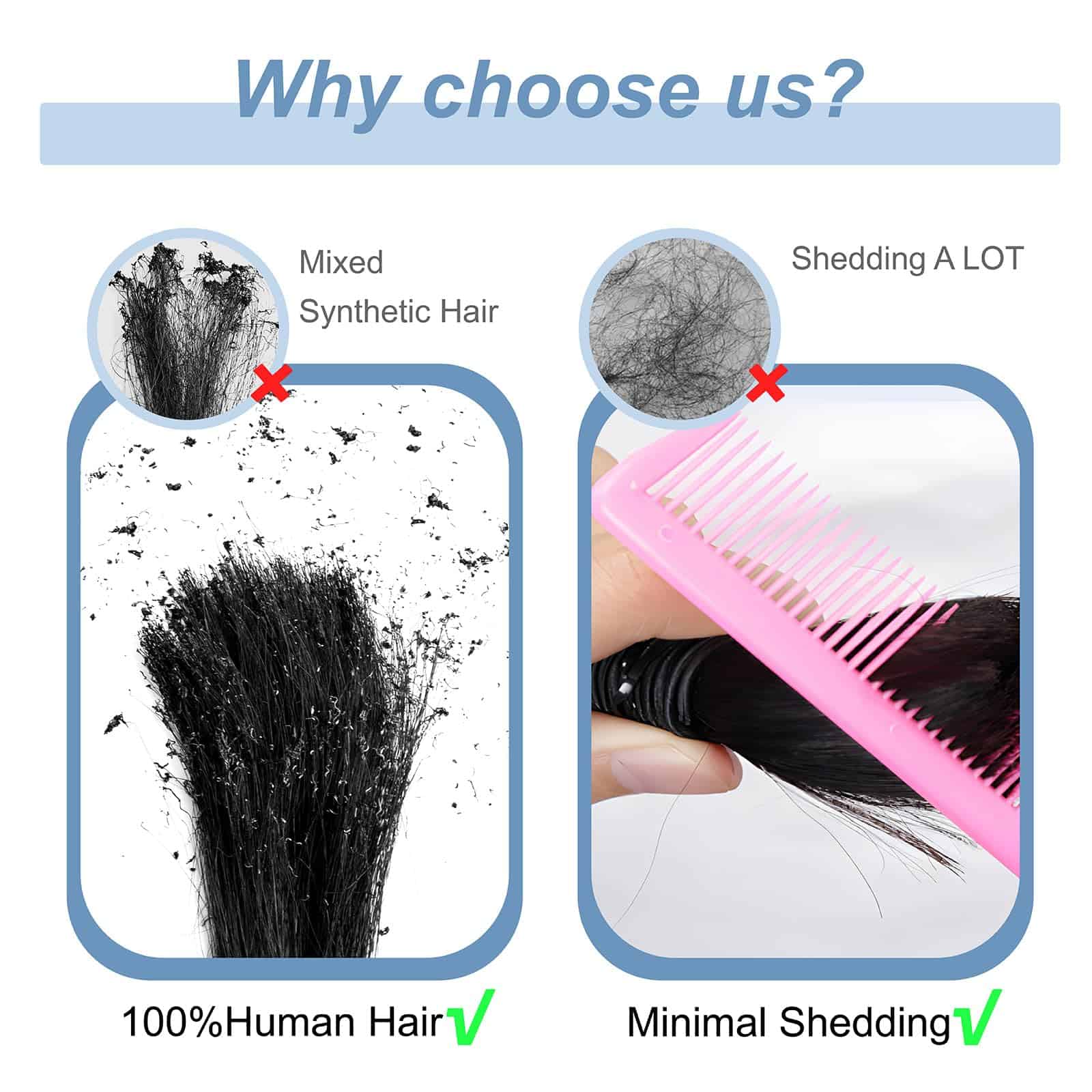 Cabello de Trenza Humana para Trenzas Boho Cabello Ondulado - Imagen 4