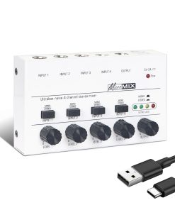 Mezclador de Audio Horse Line Mixer, Mezclador Estéreo de 4