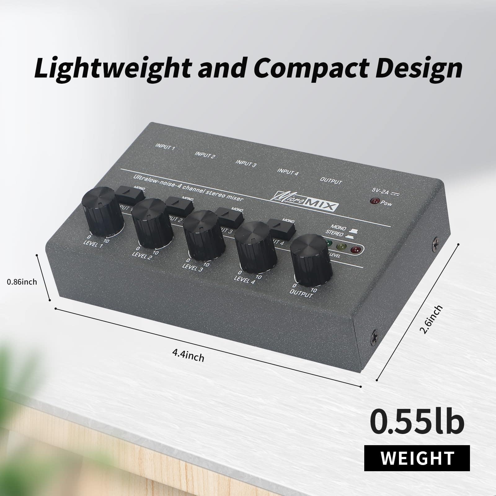 Mezclador de Audio de Caballo, Mezclador de Línea de 4 - Imagen 6