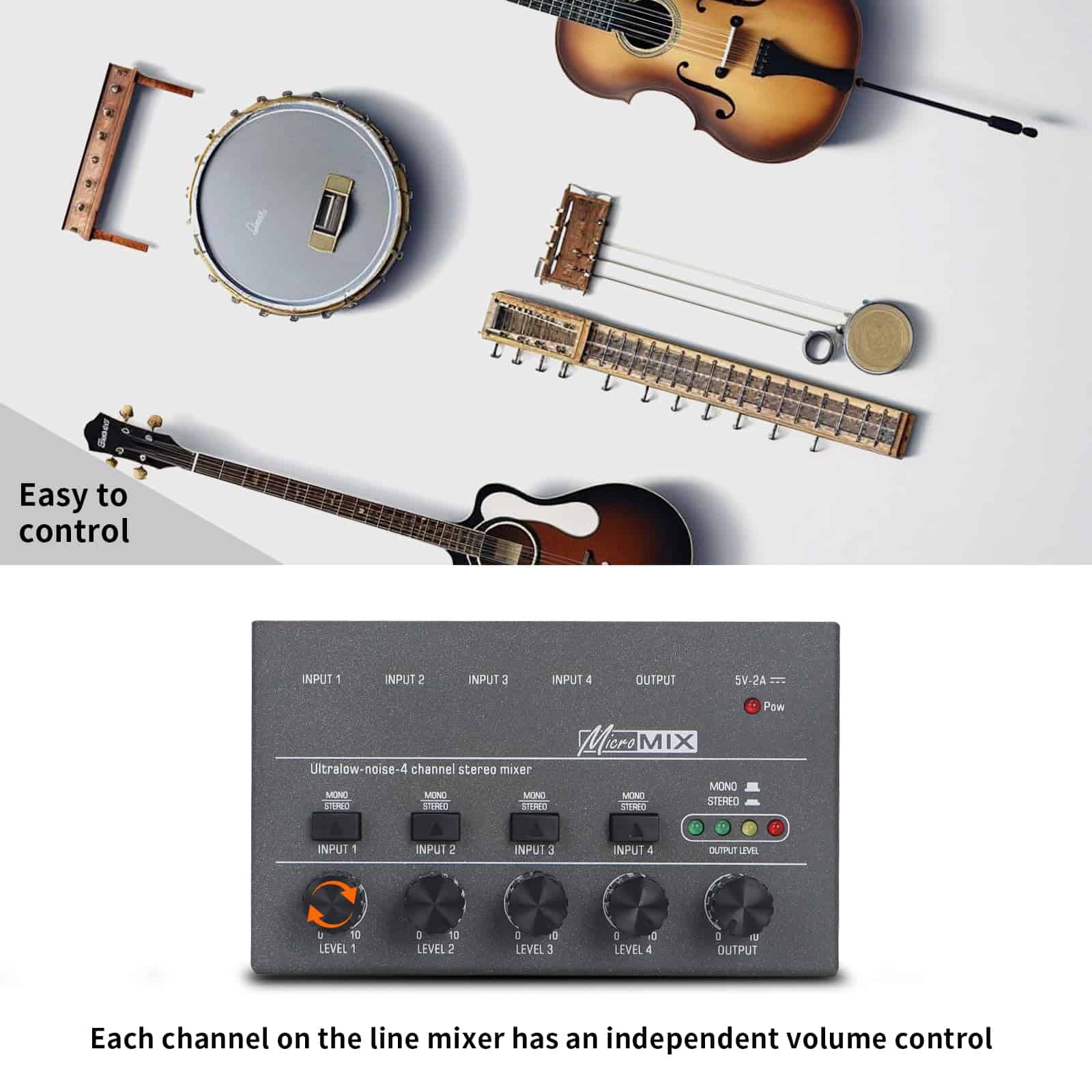 Mezclador de Audio de Caballo, Mezclador de Línea de 4 - Imagen 8