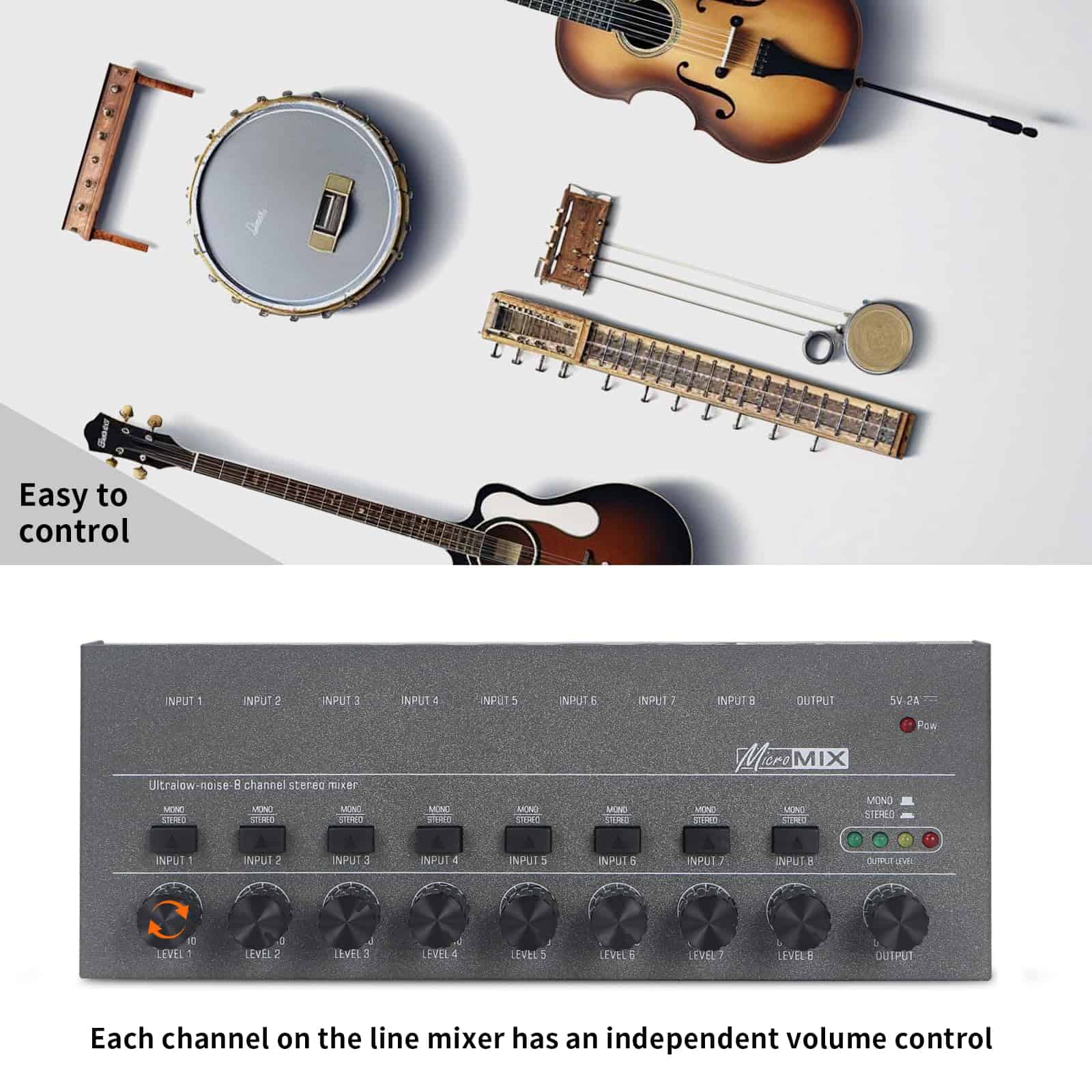Mezclador de Audio para Caballo, Mezclador de Línea Estéreo - Imagen 8
