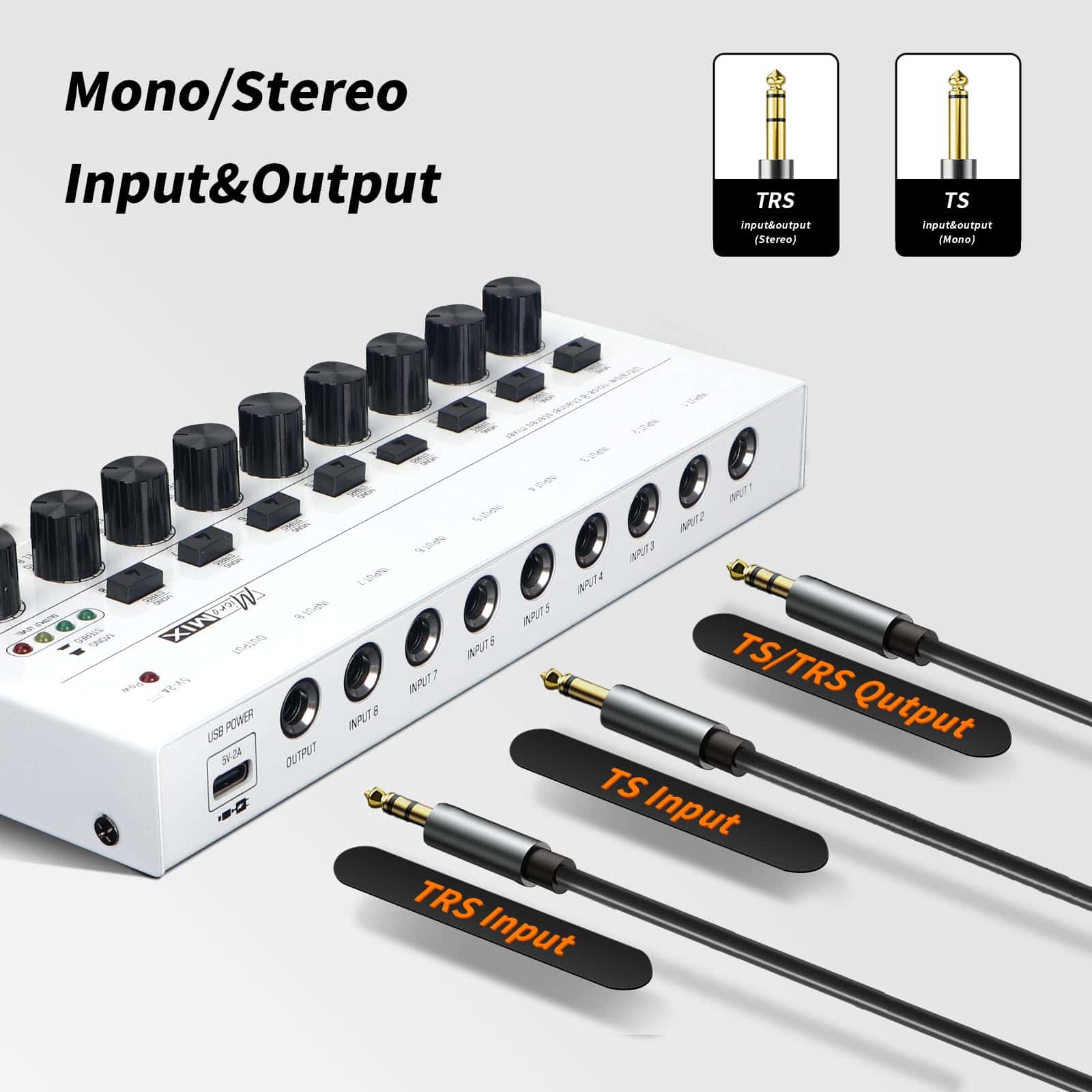 Mezclador de Audio para Caballos, -b, Blanco - Imagen 4