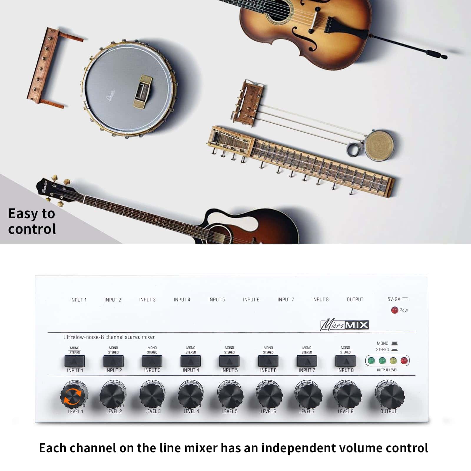 Mezclador de Audio para Caballos, -b, Blanco - Imagen 8