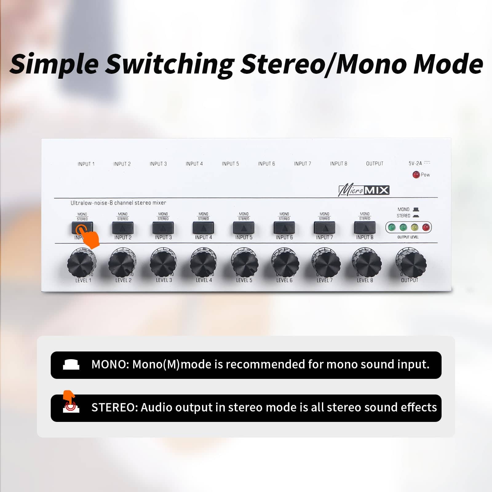 Mezclador de Audio para Caballos, -b, Blanco - Imagen 3