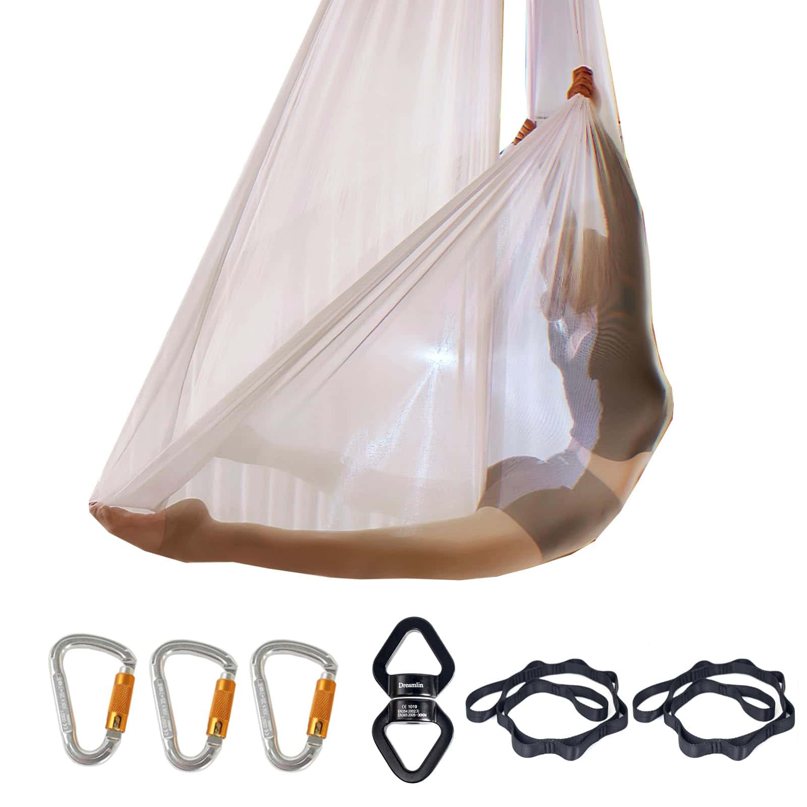 Juego de Hamaca de Yoga Aéreo Transparente con Baja