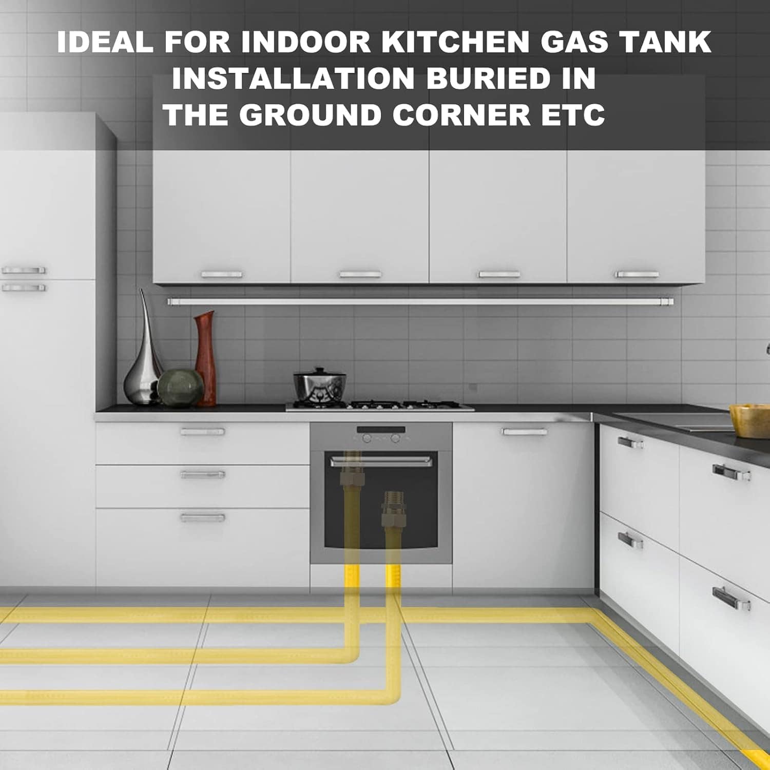 70FT Línea de Gas CSST 3/4'' Línea de Gas Flexible, CSST - Imagen 6